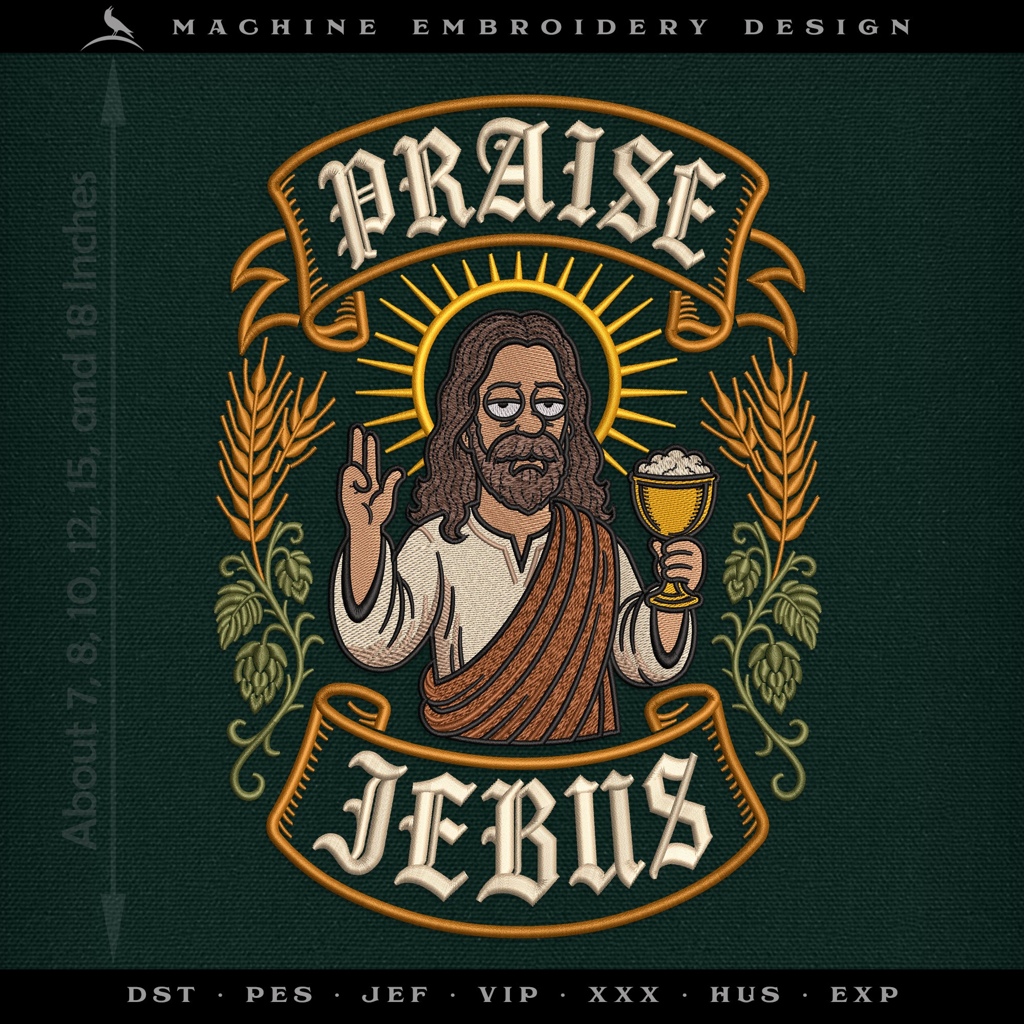 Praise Jebus – Satirical Springfield Saint – Sizes 7 to 18 Inches Tall