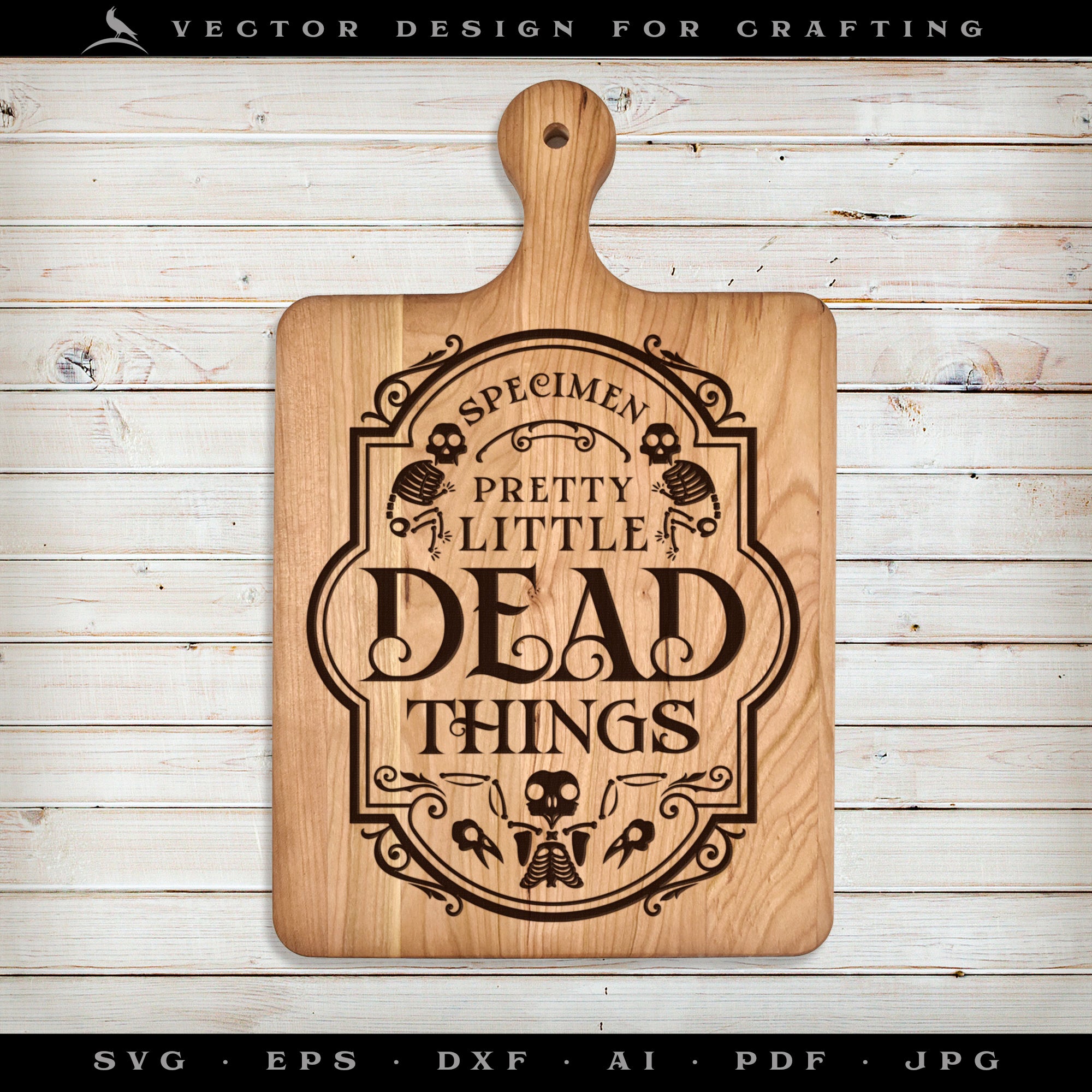 Pretty Little Dead Things – Vaudeville-Style Gothic Sign – Six Sizes 5 to 10 Inches