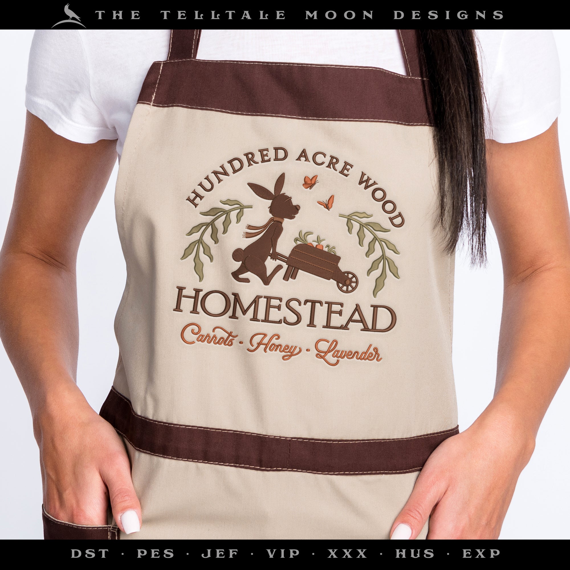 Embroidery: "Hundred Acre Homestead" (Rabbit Version) - Includes 6, 7, 8, 9, and 10 Inch Sizes