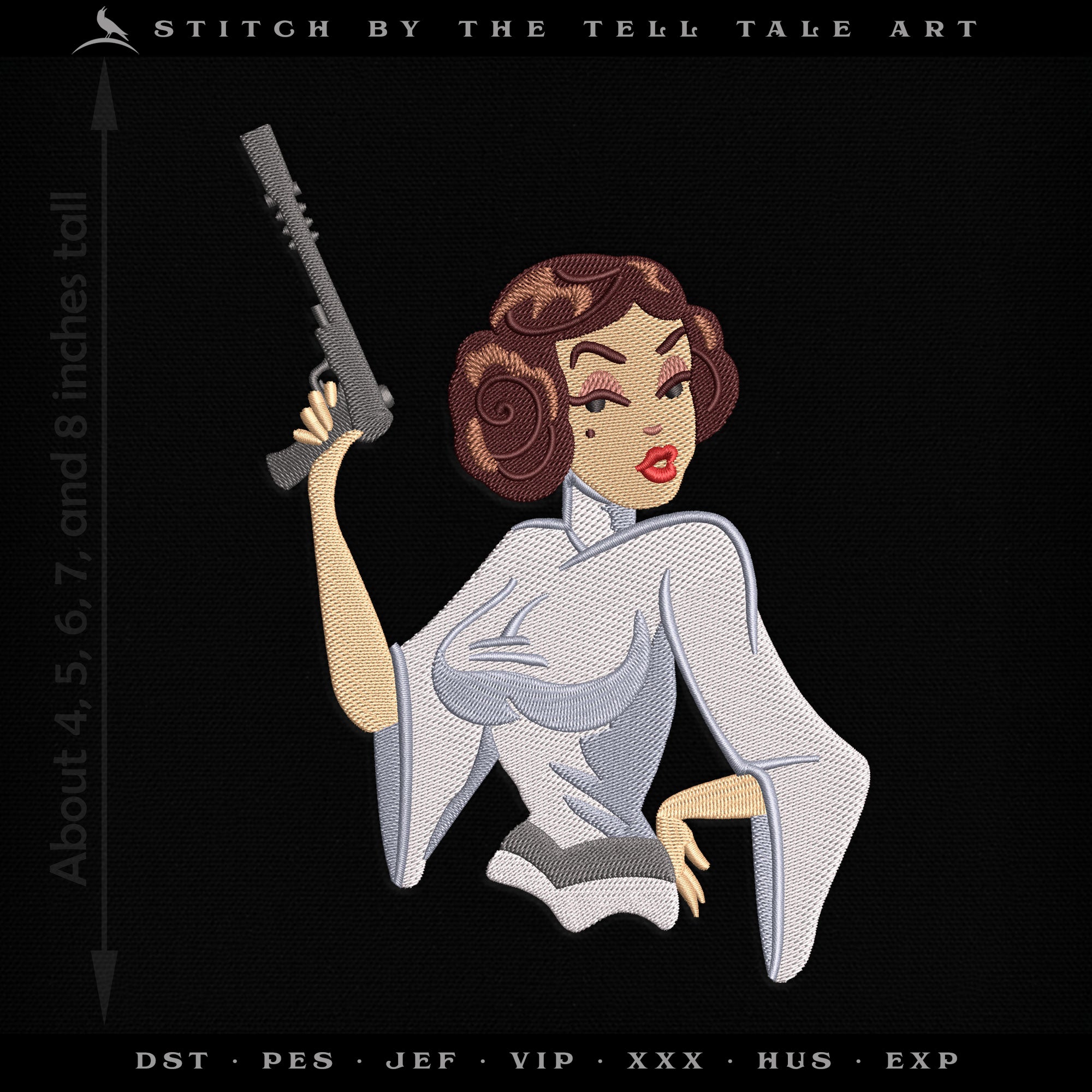 Rebel Scum Set – Retro Space Rebel Sign & Blaster Girl – 4 to 13 Inches