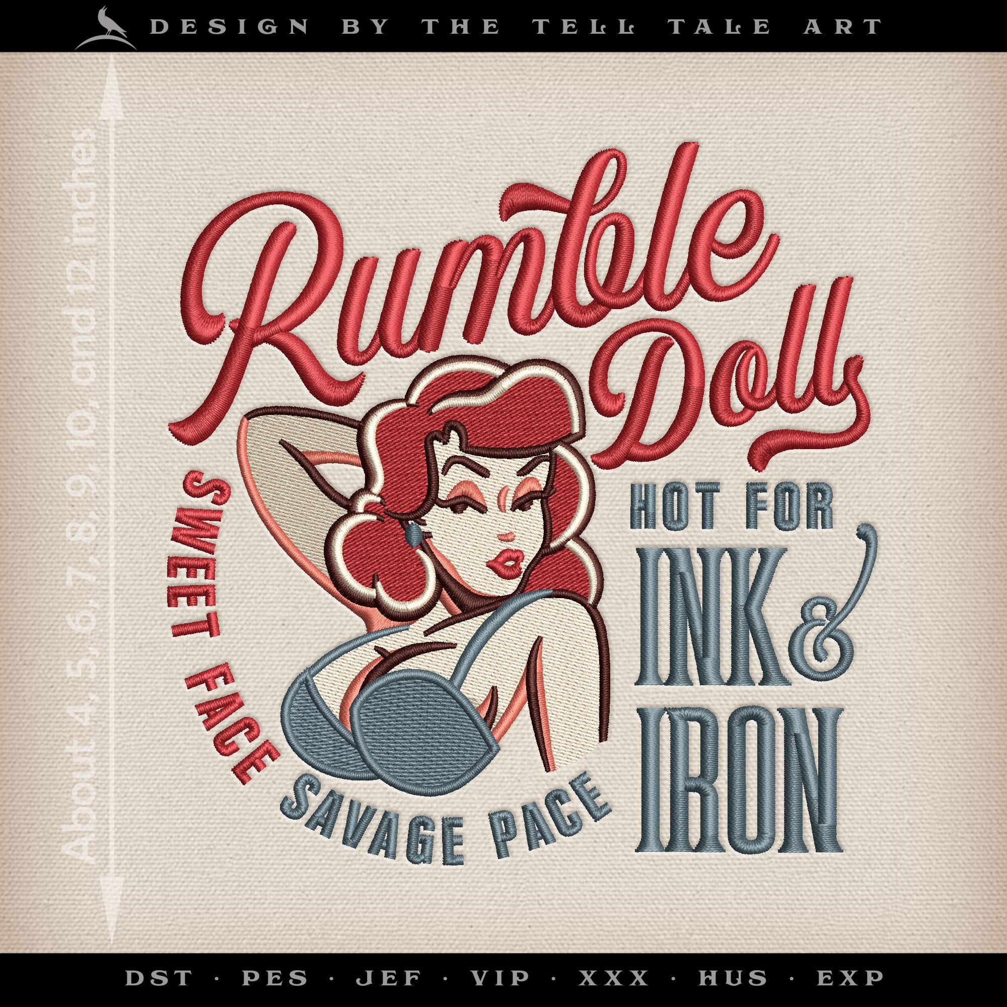 Rumble Doll – Rockabilly Pinup – Ten Sizes 4 to 12 Inches, Plus Pinup Girl 2 to 6 Inches