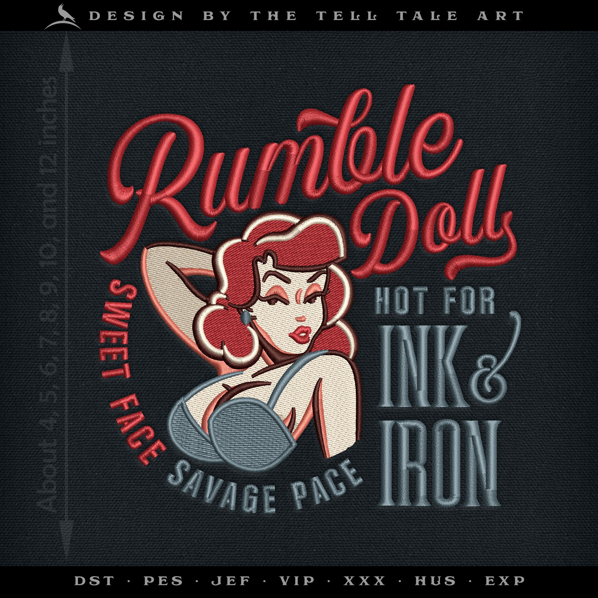 Rumble Doll – Rockabilly Pinup – Ten Sizes 4 to 12 Inches, Plus Pinup Girl 2 to 6 Inches
