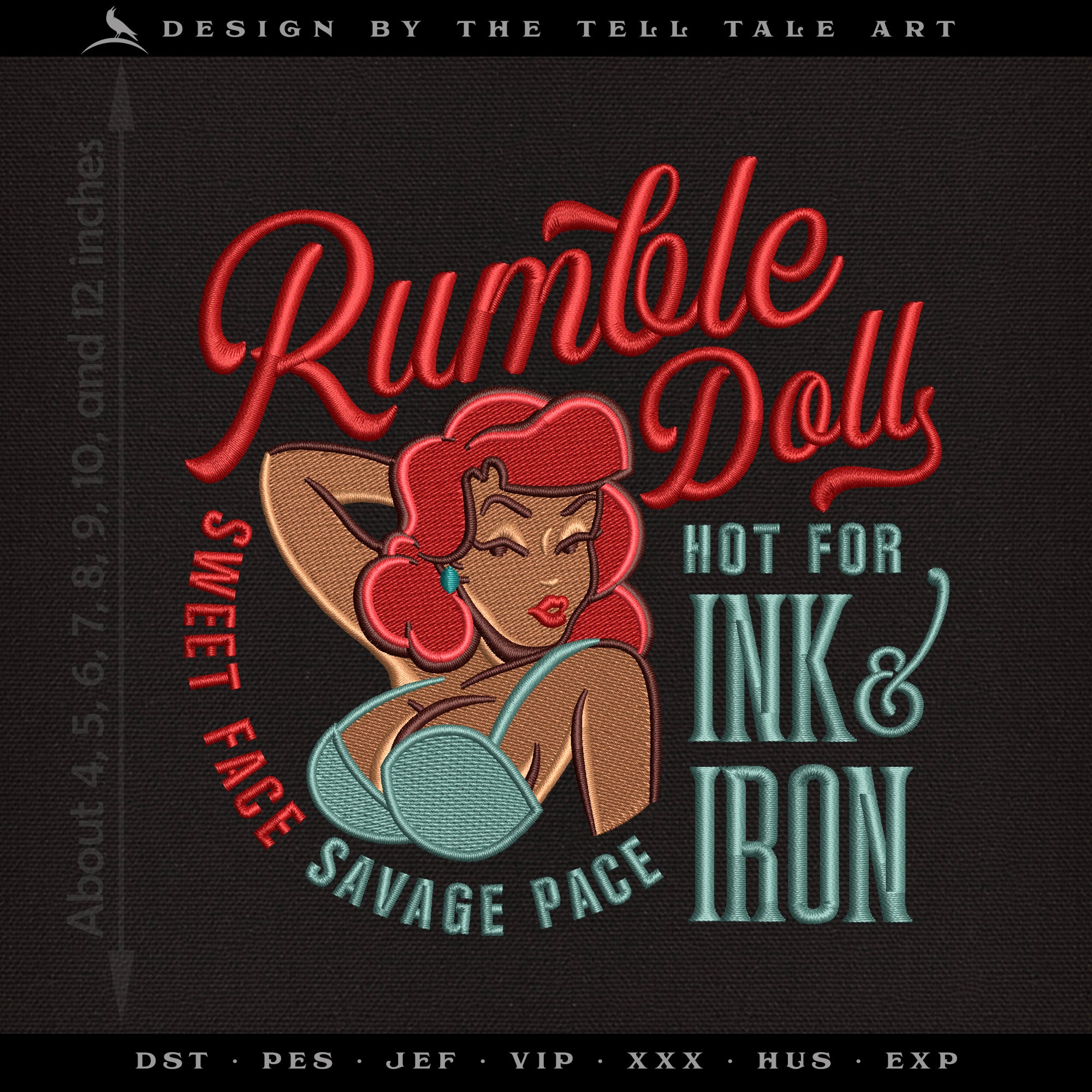 Rumble Doll – Rockabilly Pinup – Ten Sizes 4 to 12 Inches, Plus Pinup Girl 2 to 6 Inches