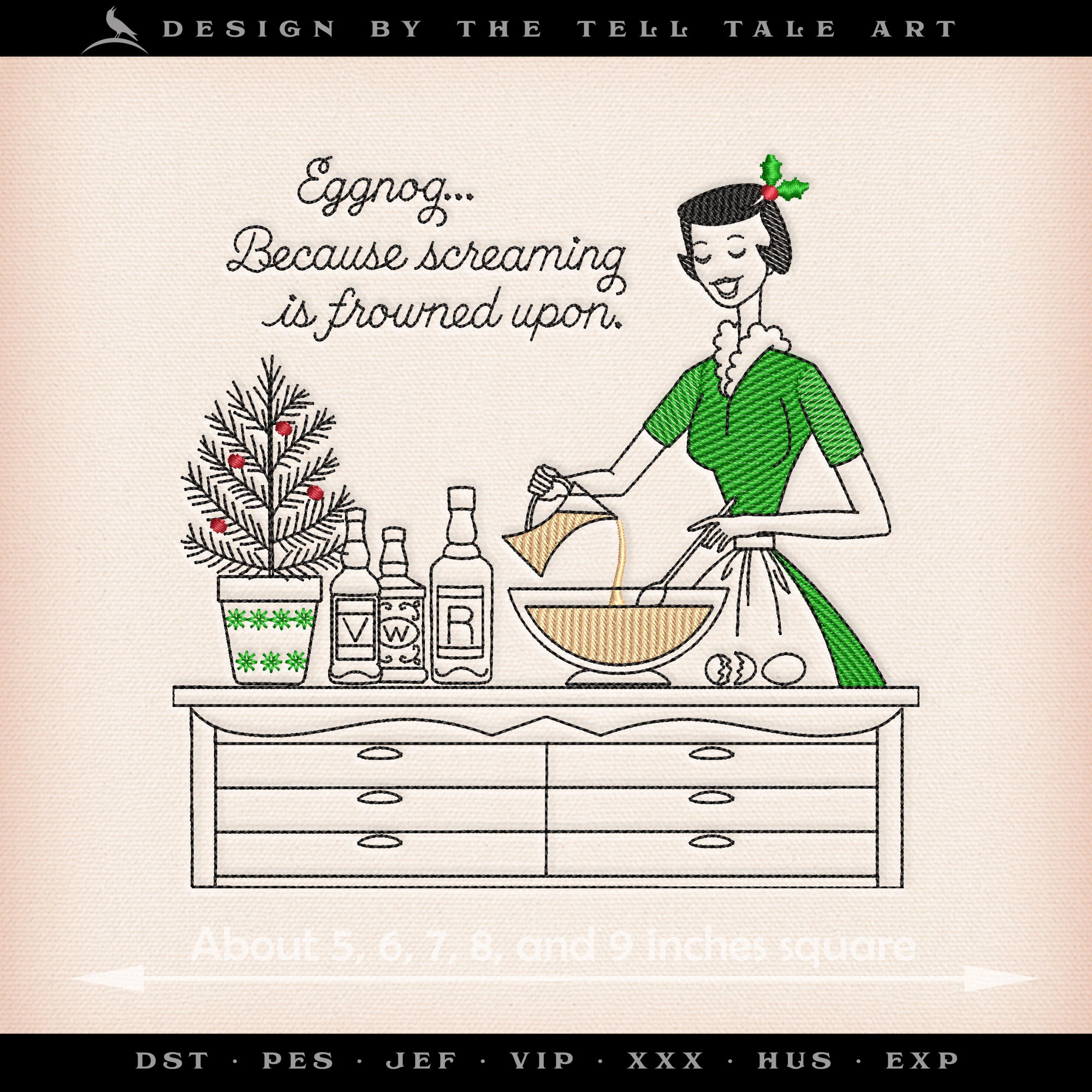 Eggnog… Because Screaming Is Frowned Upon – Five Sizes 5 to 9 Inches