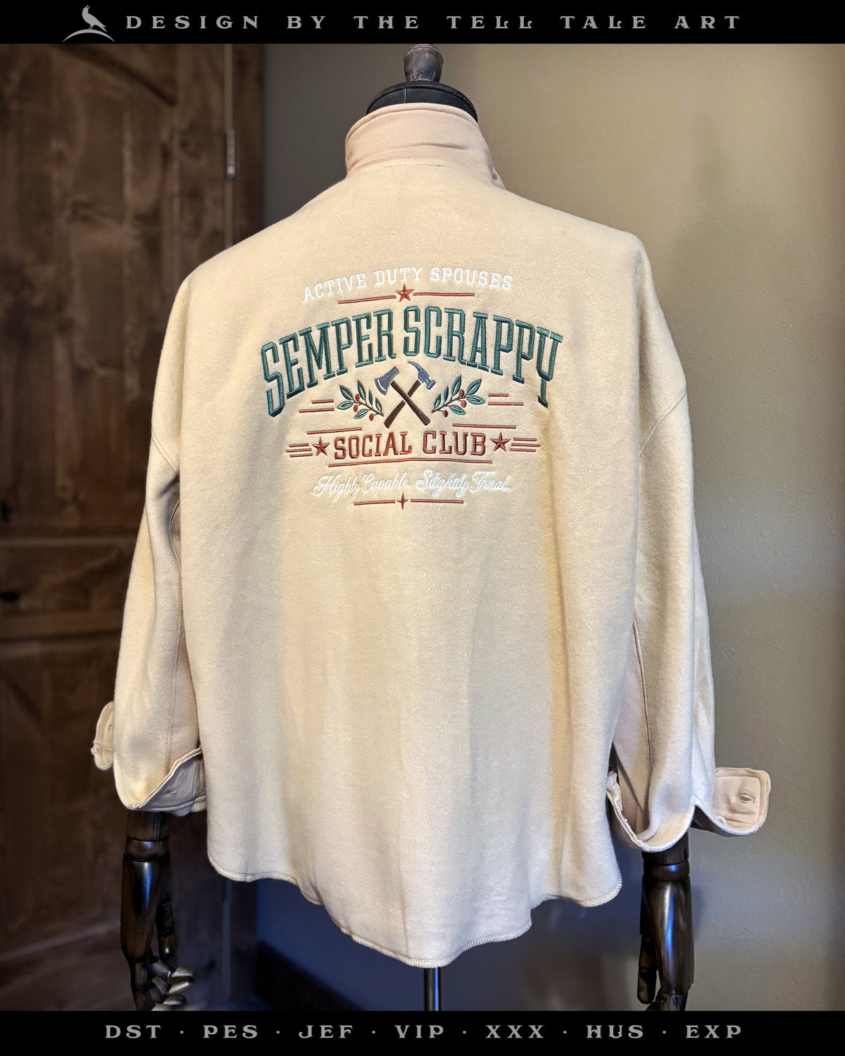 Semper Scrappy Social Club – Active Duty Spouses – Four Sizes 7.5 to 12.5 Inches