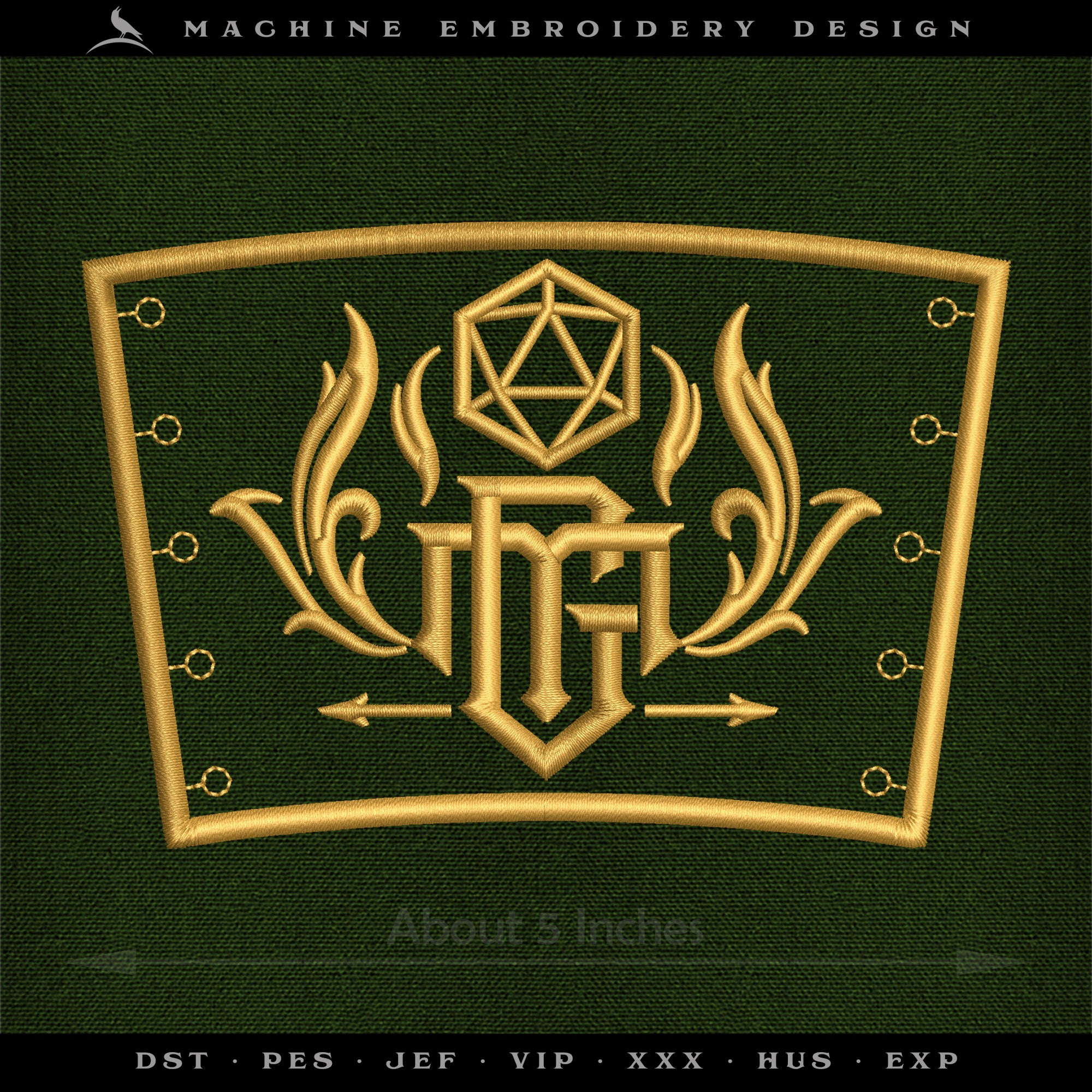 Embroidery: Game Master Drink Sleeve (with both GM and DM Monograms)