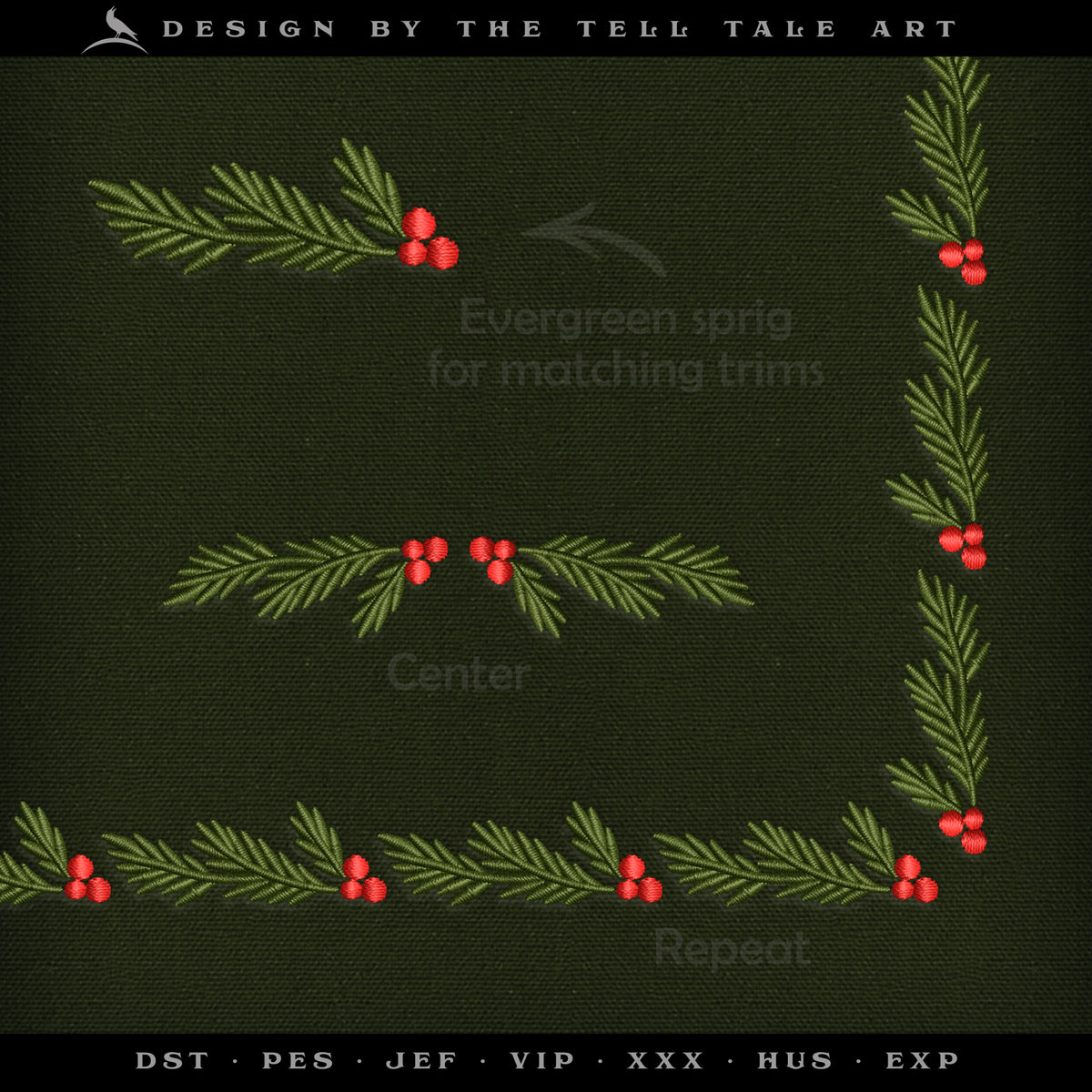 Old Gods Winter Supply – Set Includes Deer Skull, Evergreen Designs & Matching Border Piece