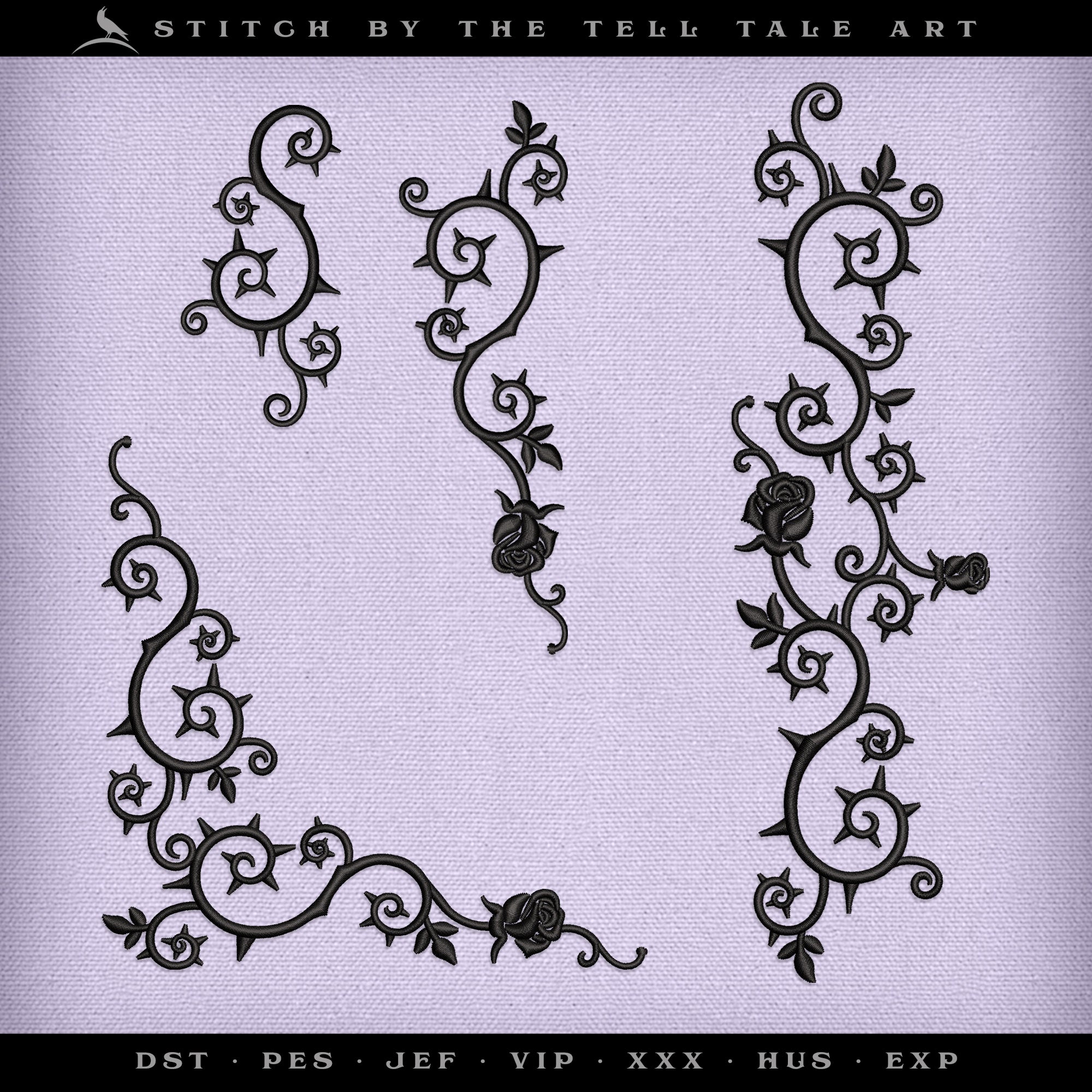 Swirly Brambles Gothic Collection - Six Pieces to Mix & Match for Dark Bridal & Cosplay