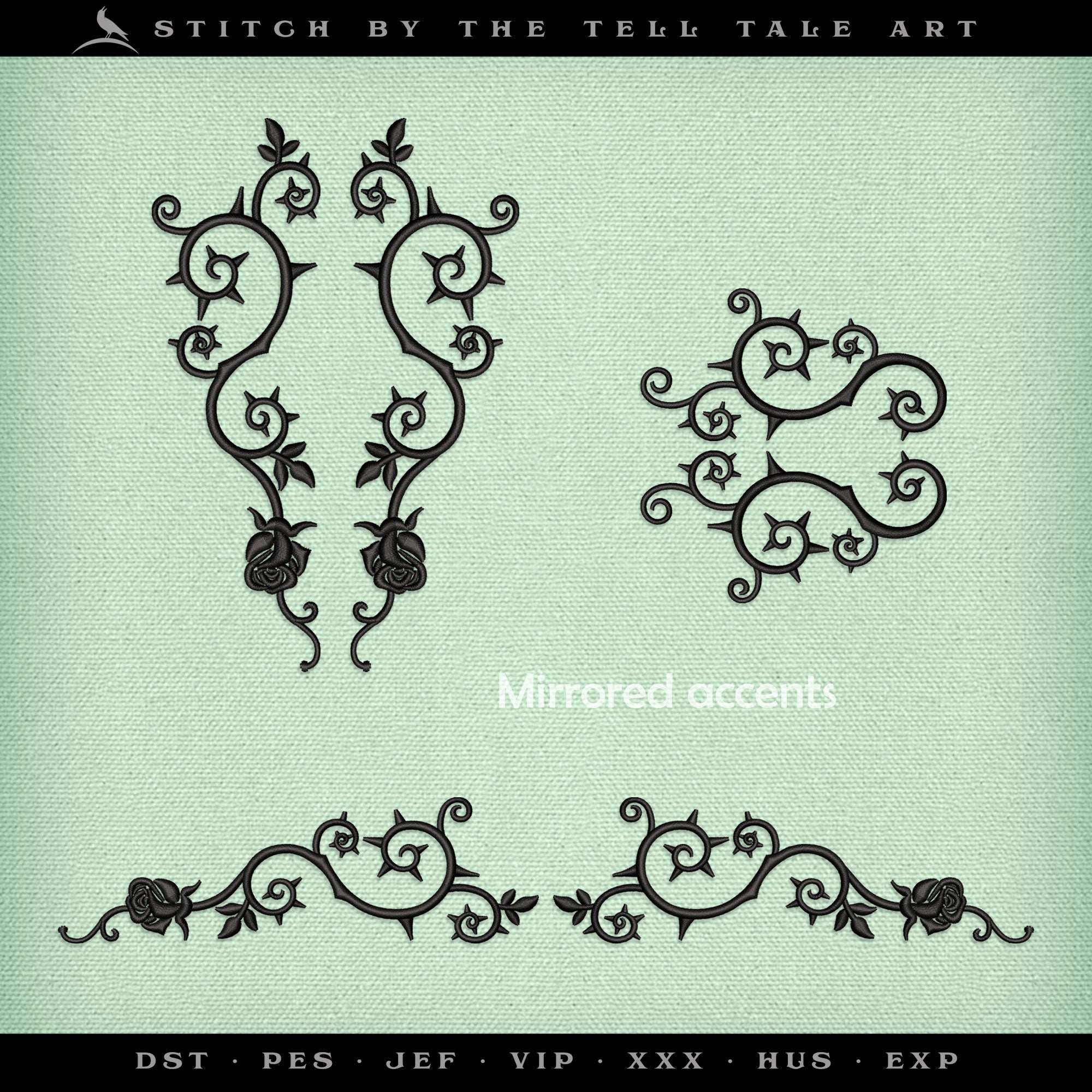 Swirly Brambles Gothic Collection - Six Pieces to Mix & Match for Dark Bridal & Cosplay
