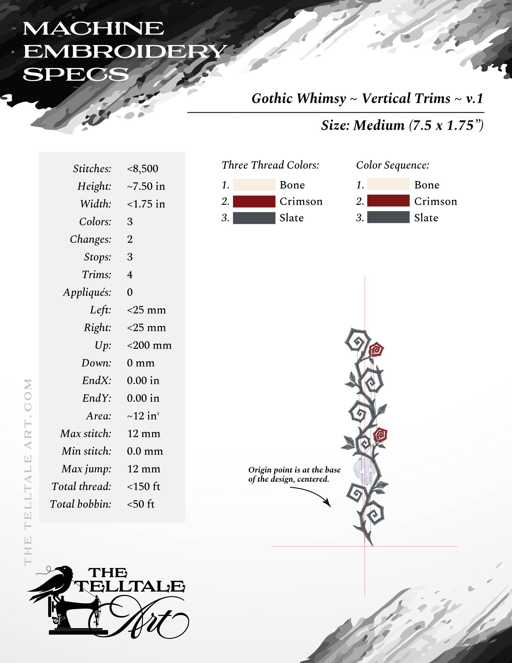 Gothic Whimsy Vertical Trims – Four Designs in Four Sizes Each, from 6.5 to 11.5 Inches