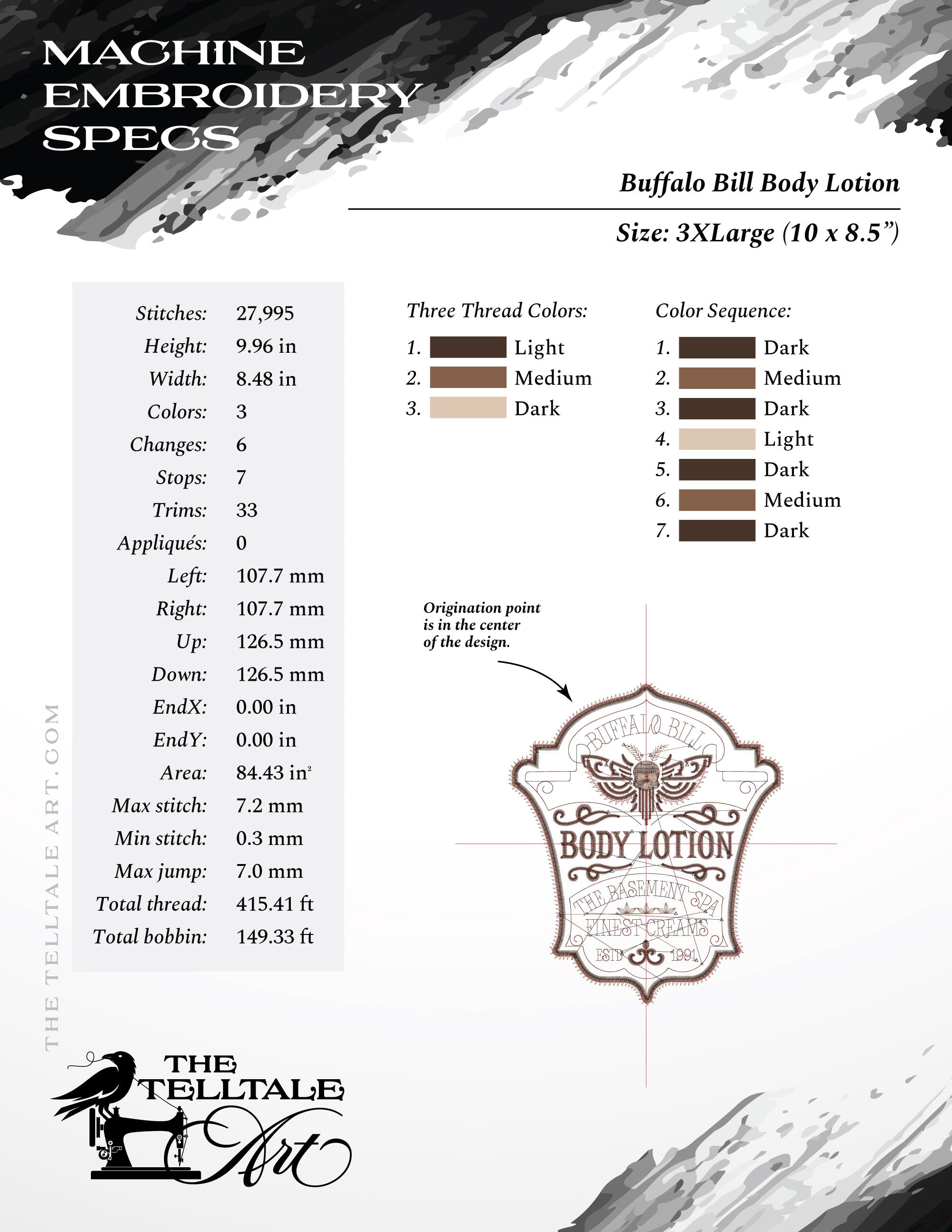 Buffalo Bill Body Lotion – Seven Sizes 5 to 11 Inches – Vintage Horror Label