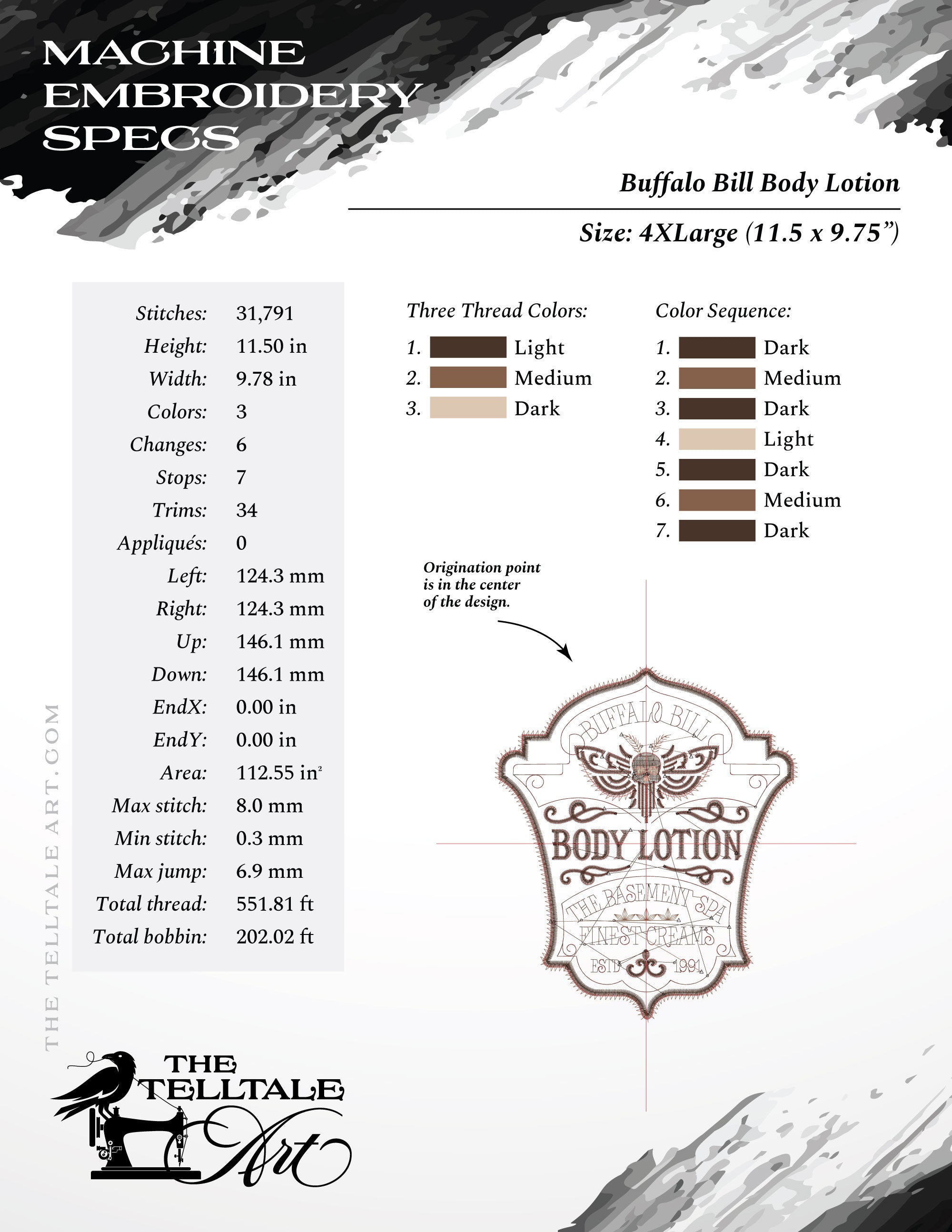 Buffalo Bill Body Lotion – Seven Sizes 5 to 11 Inches – Vintage Horror Label