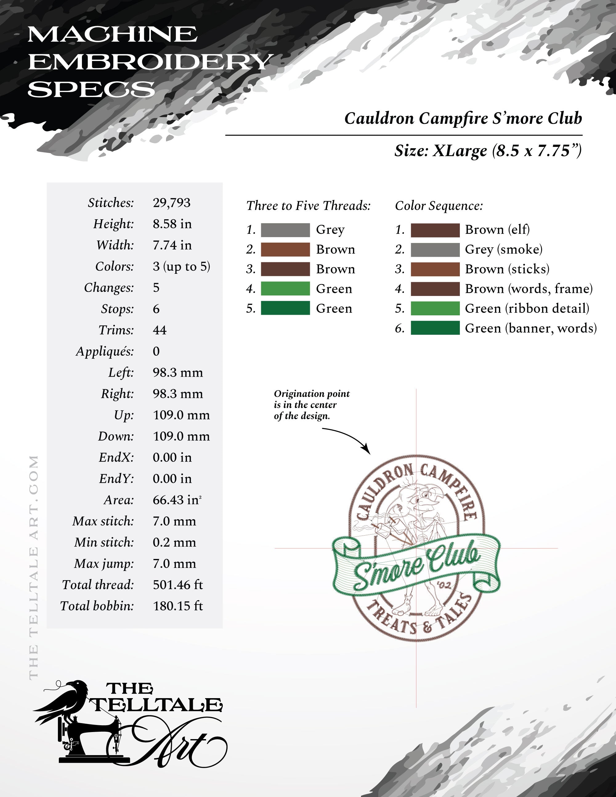 Cauldron Campfire S’more Club – Wizard Camp Badge – Two Layout Versions