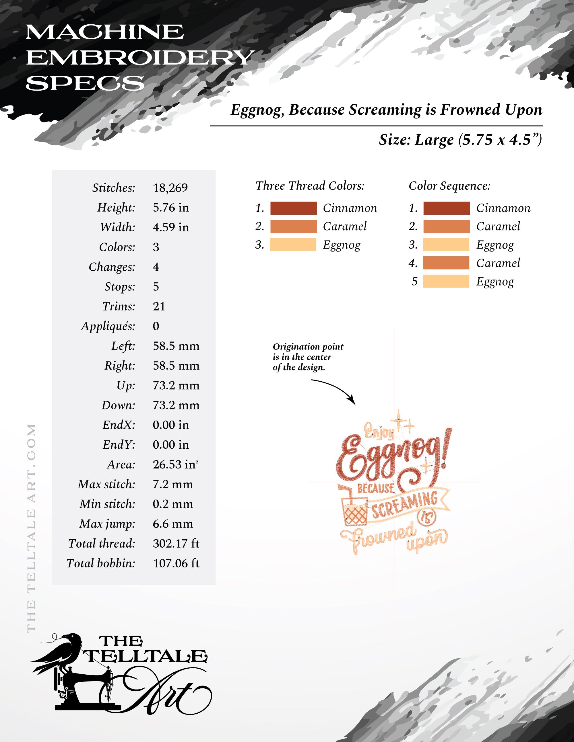 Enjoy Eggnog… Retro Holiday Typography – Six Sizes 4 to 9 Inches
