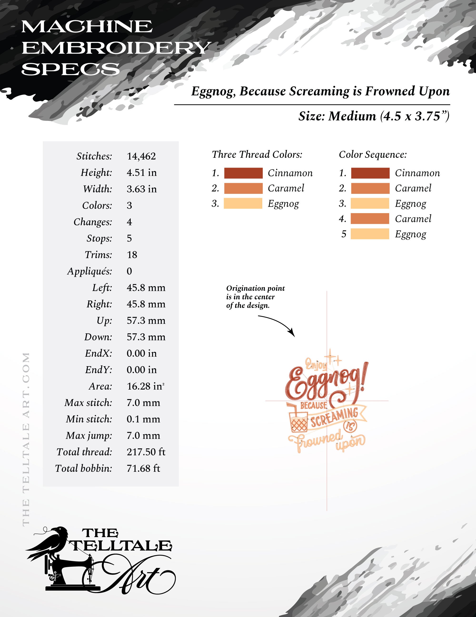 Enjoy Eggnog… Retro Holiday Typography – Six Sizes 4 to 9 Inches
