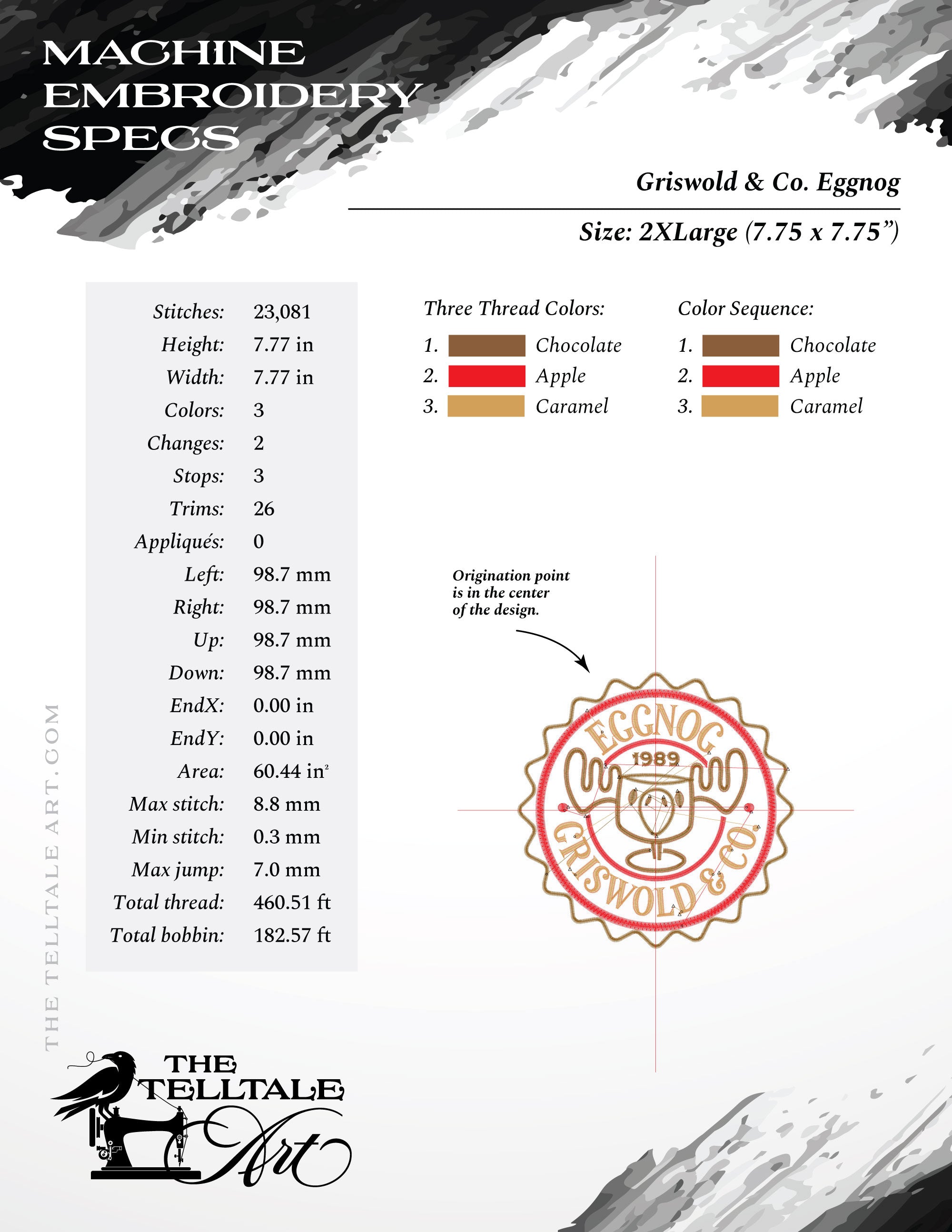 Griswold & Co. Eggnog – Moose Mug Label – Seven Sizes 4 to 9 Inches