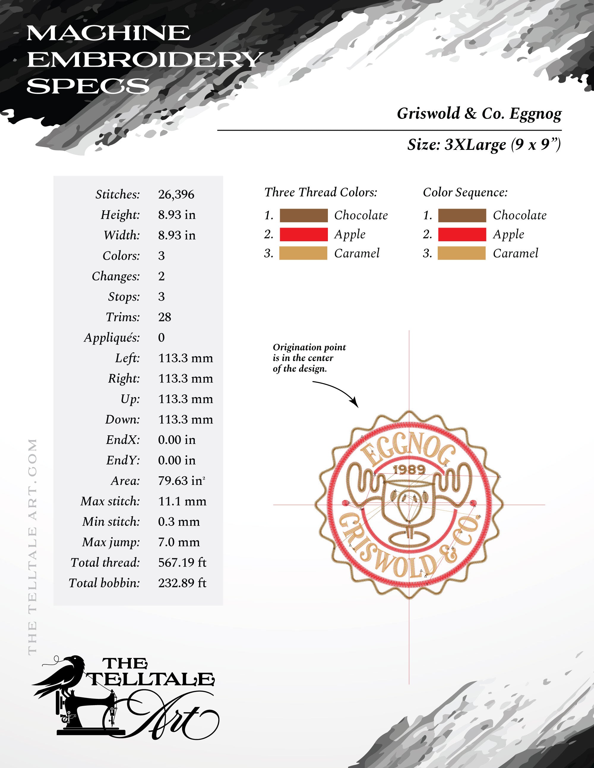 Griswold & Co. Eggnog – Moose Mug Label – Seven Sizes 4 to 9 Inches