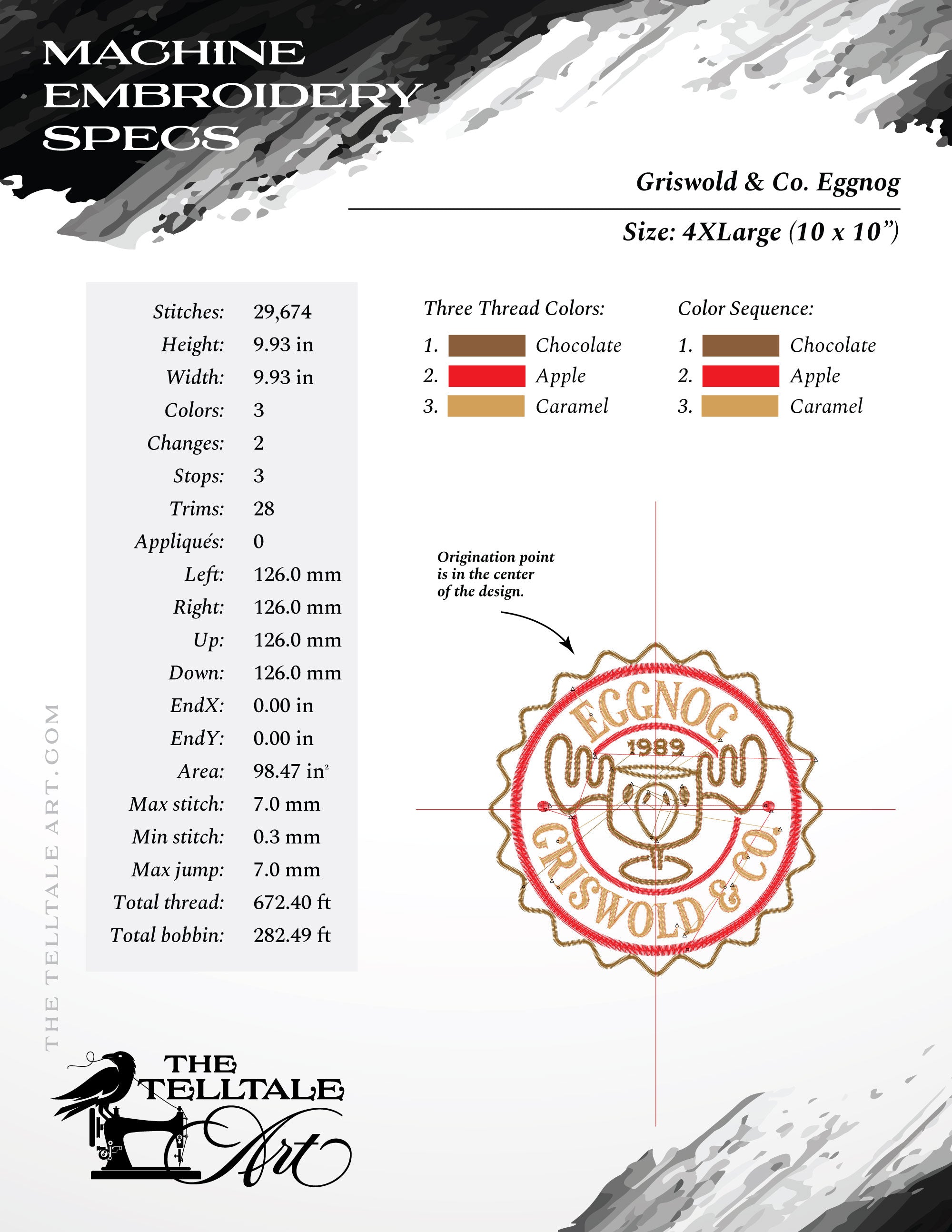 Griswold & Co. Eggnog – Moose Mug Label – Seven Sizes 4 to 9 Inches