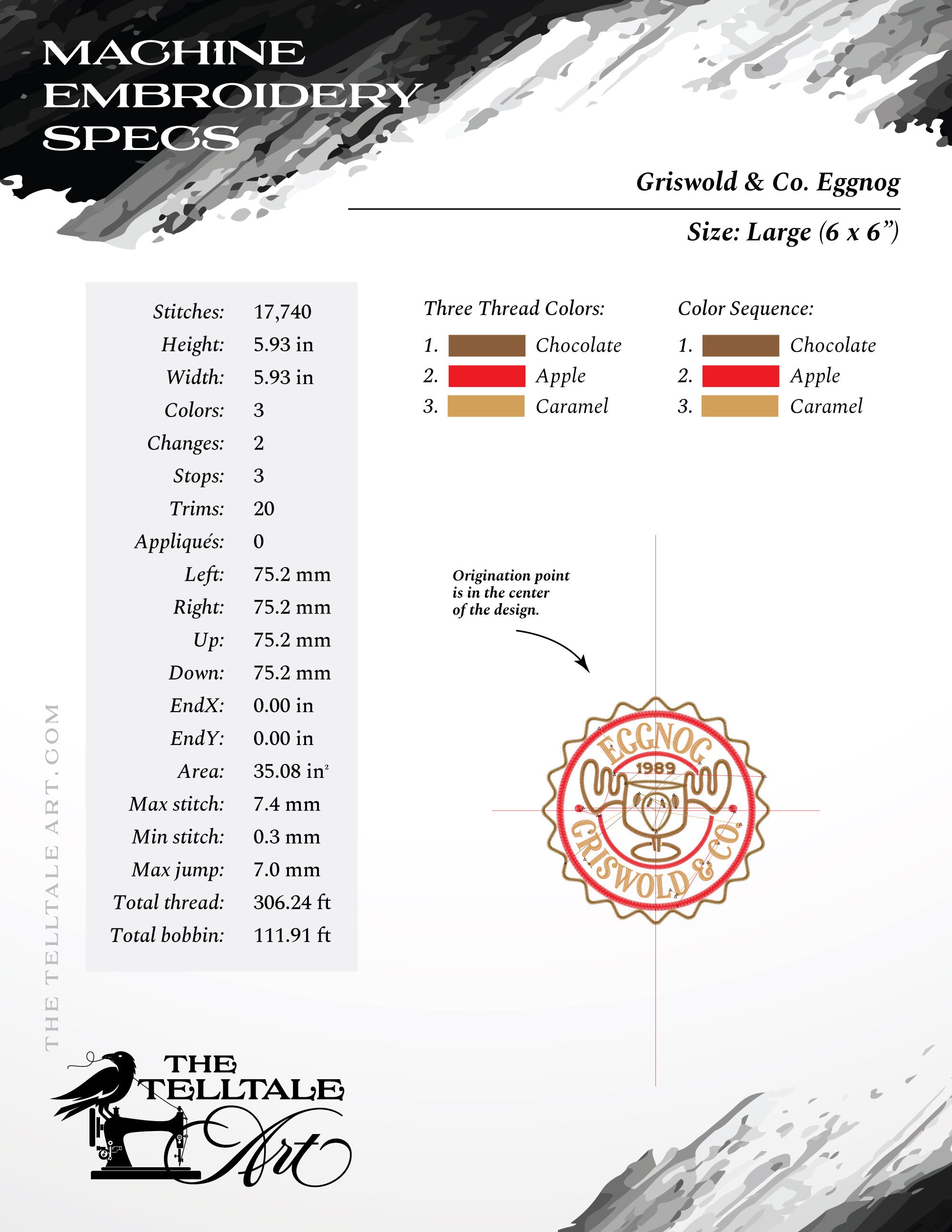 Griswold & Co. Eggnog – Moose Mug Label – Seven Sizes 4 to 9 Inches