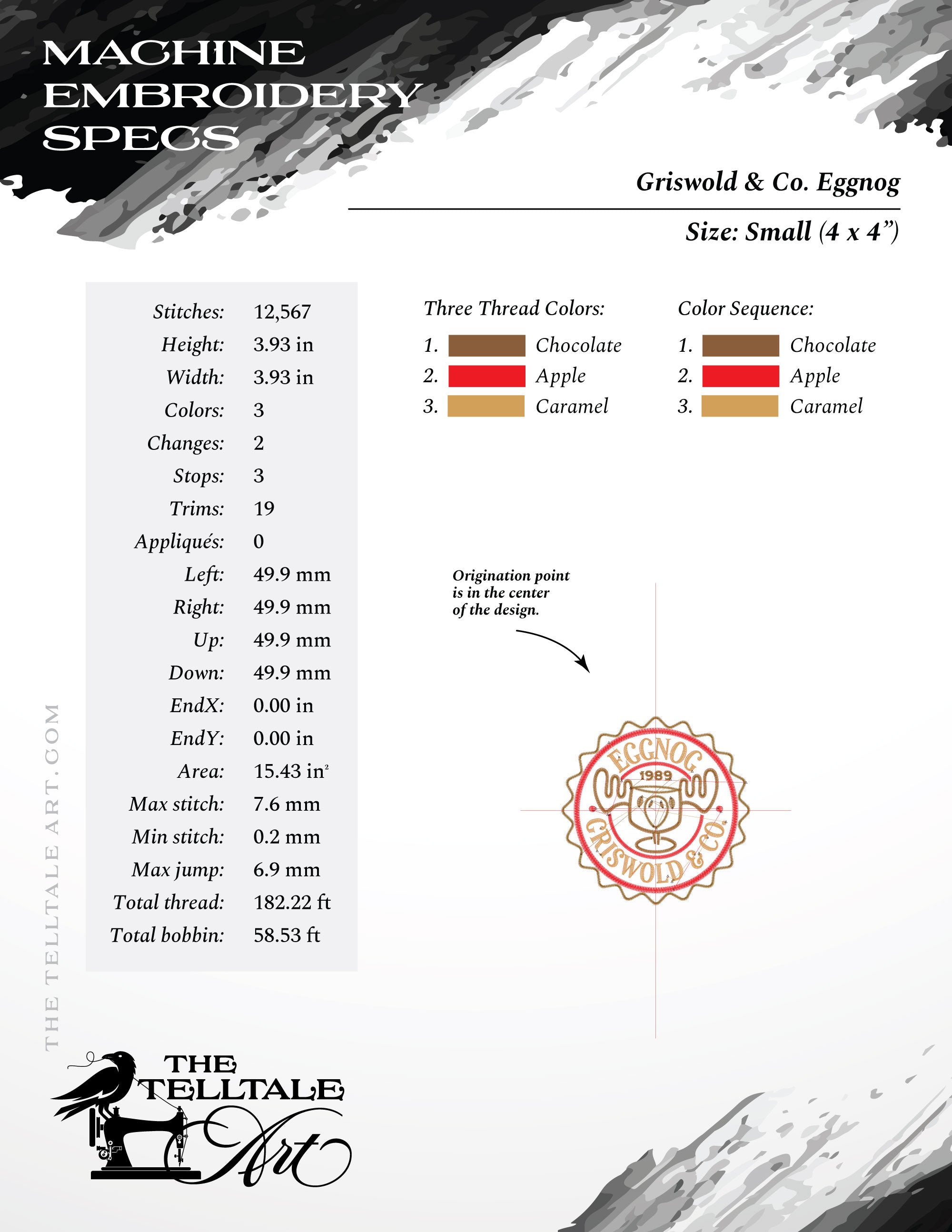 Griswold & Co. Eggnog – Moose Mug Label – Seven Sizes 4 to 9 Inches