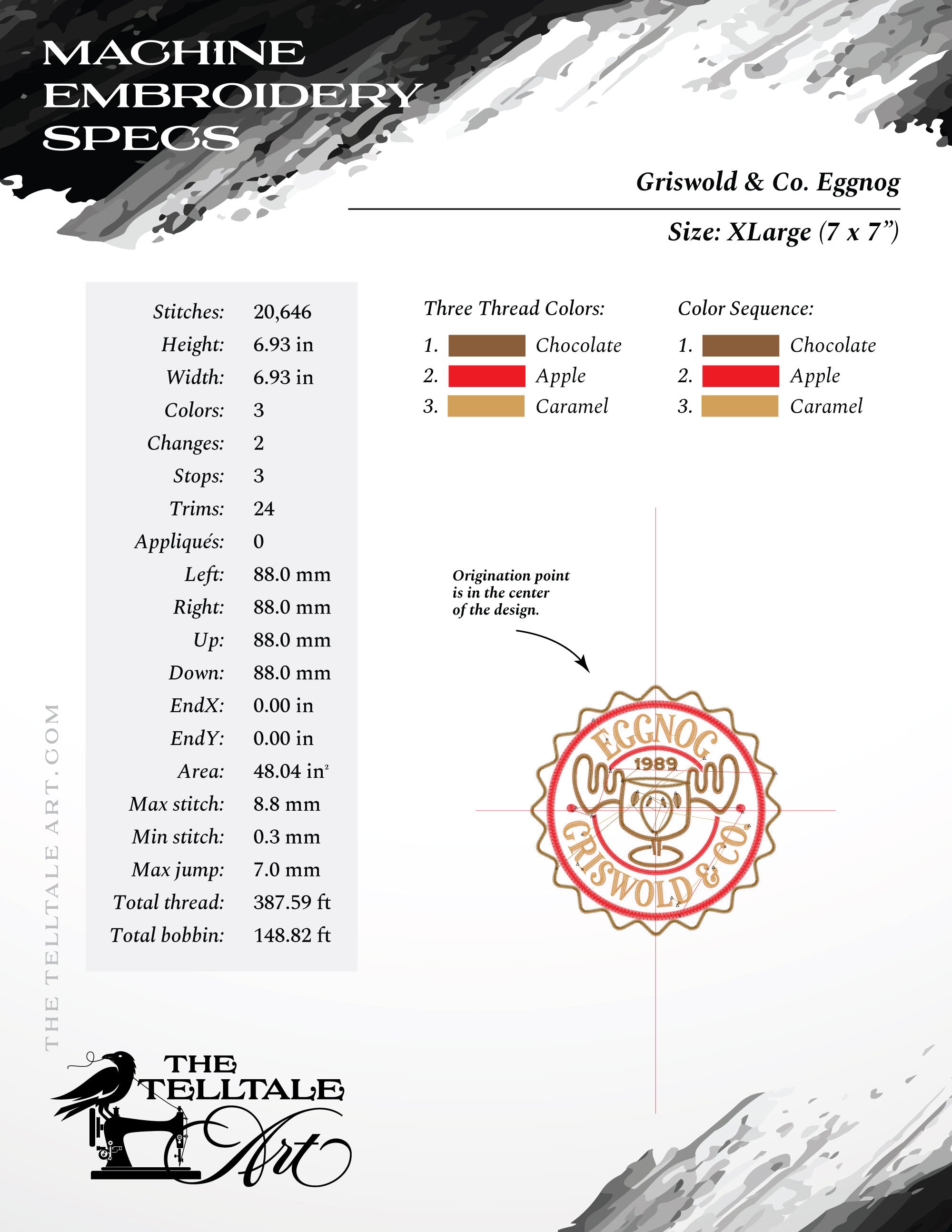 Griswold & Co. Eggnog – Moose Mug Label – Seven Sizes 4 to 9 Inches