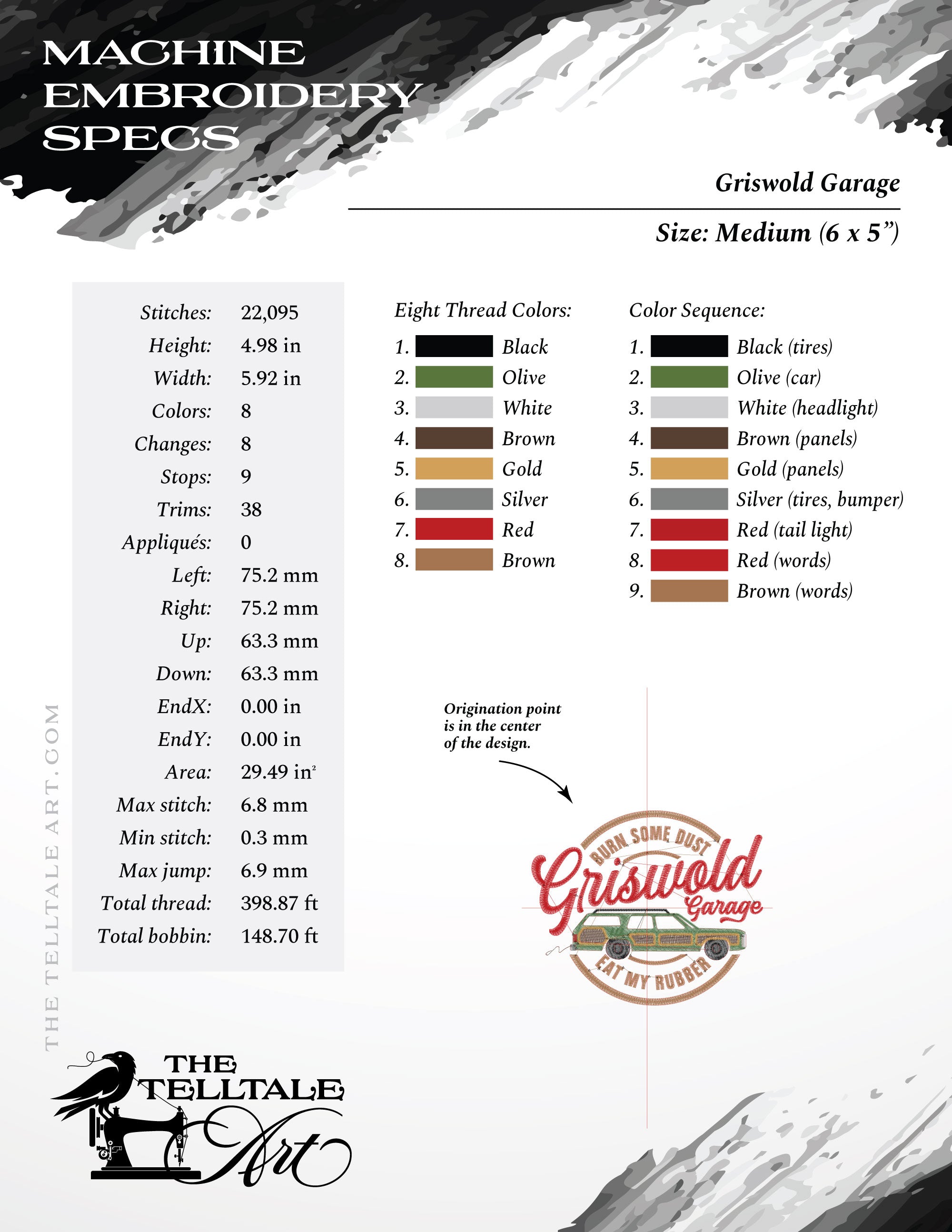 Griswold’s Garage – Six Sizes 5 to 11 Inches – Retro Station Wagon Service Logo