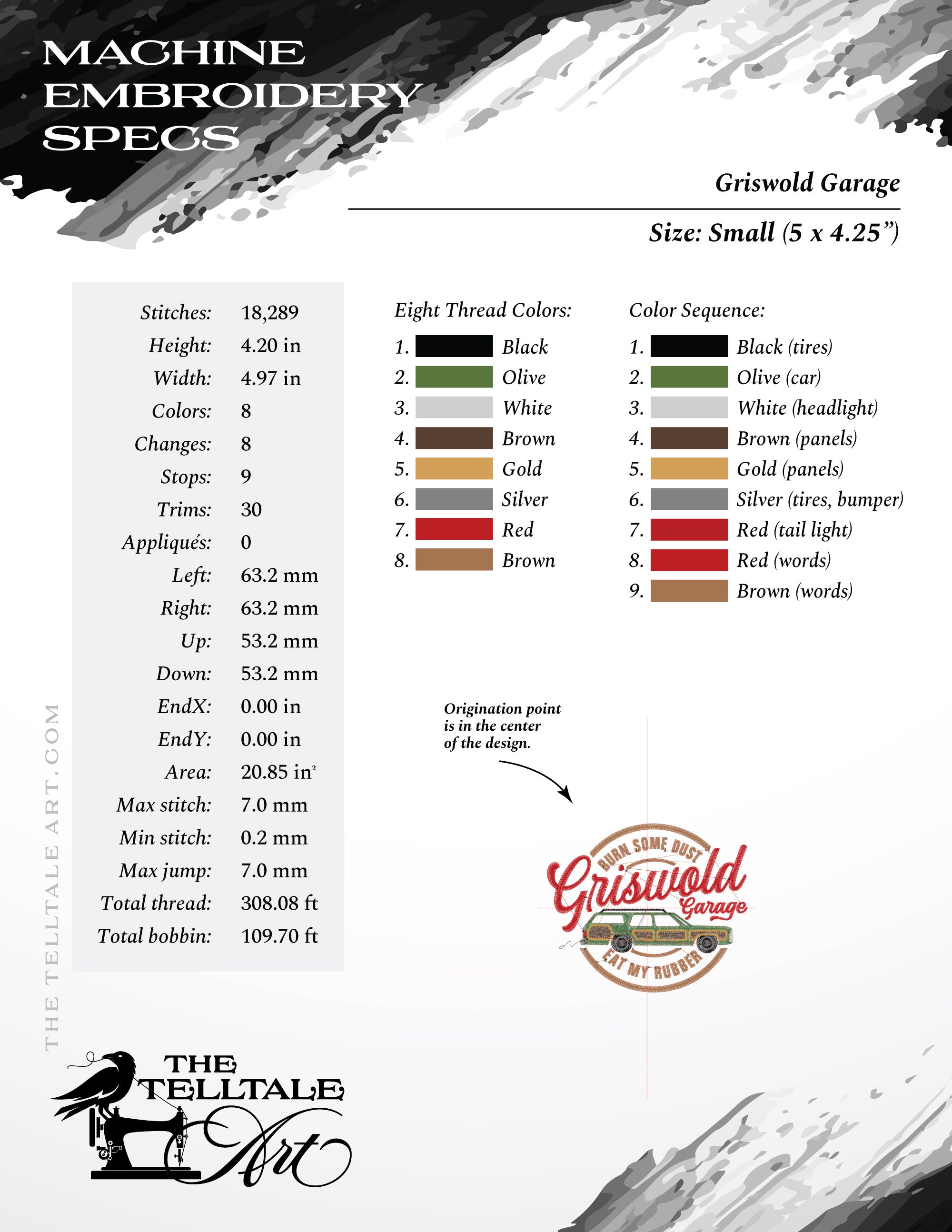 Griswold’s Garage – Six Sizes 5 to 11 Inches – Retro Station Wagon Service Logo