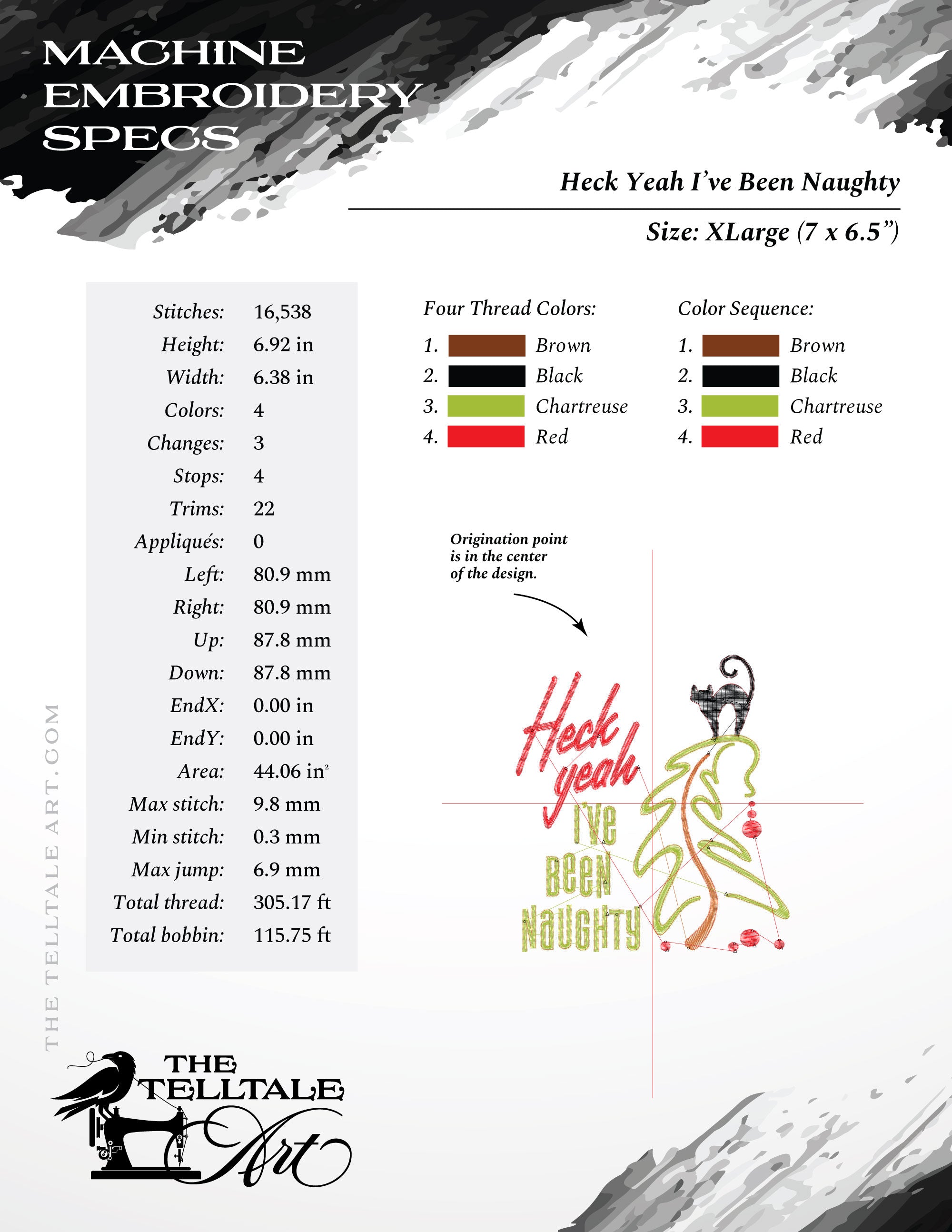 Heck Yeah I’ve Been Naughty – Midcentury Cat & Tree – Five Sizes 4 to 8 Inches – Retro Christmas