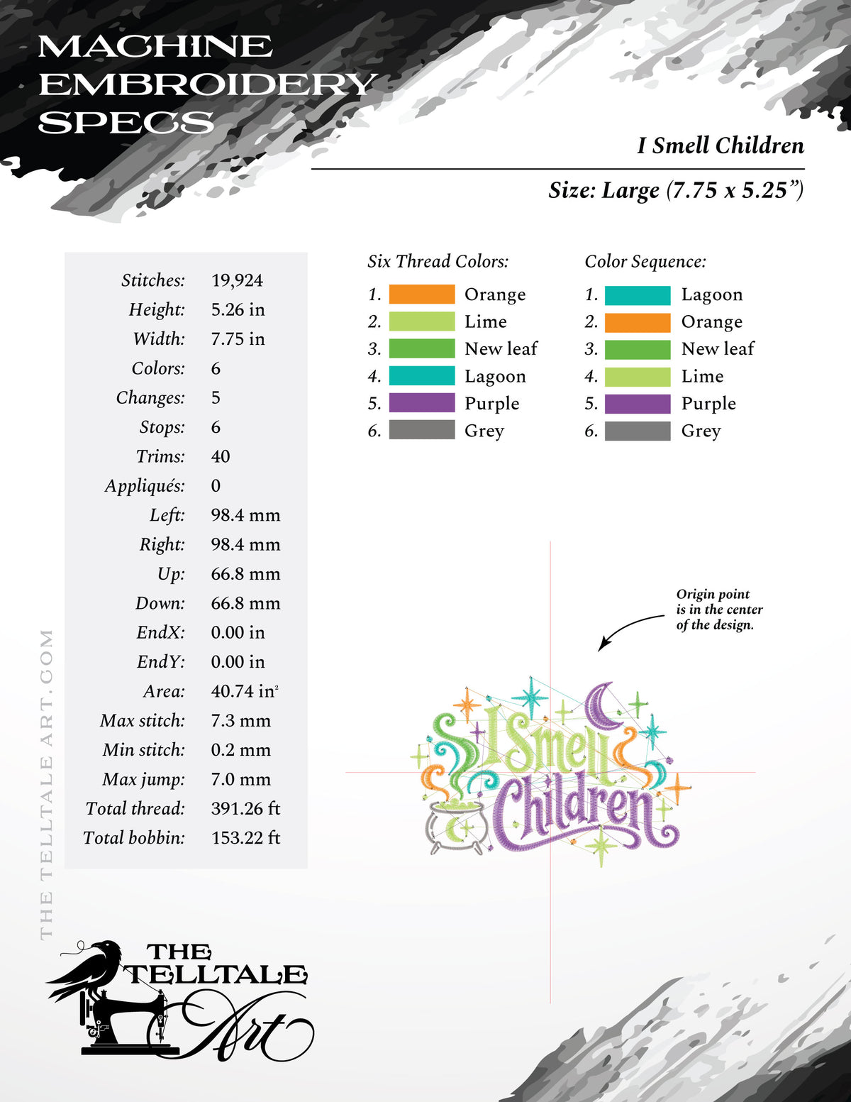 I Smell Children – Midcentury Witch Typography – Four Sizes 6 to 9 Inches