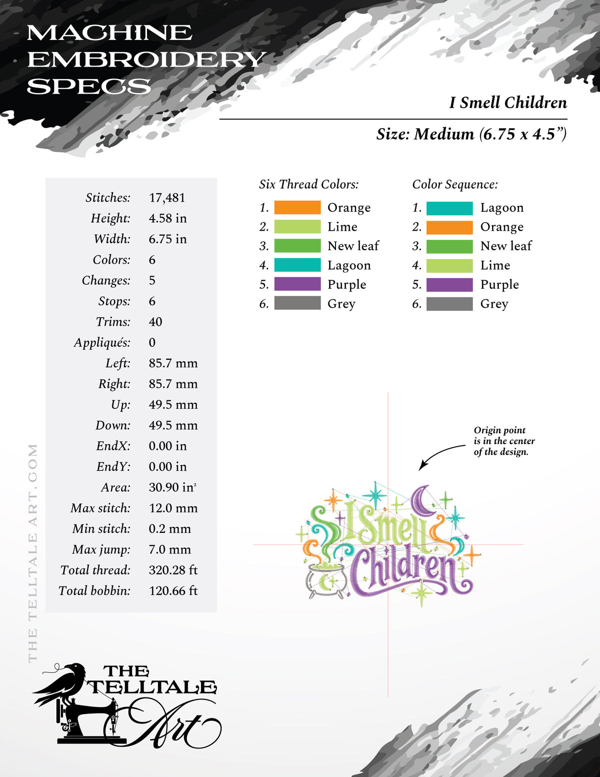 I Smell Children – Midcentury Witch Typography – Four Sizes 6 to 9 Inches