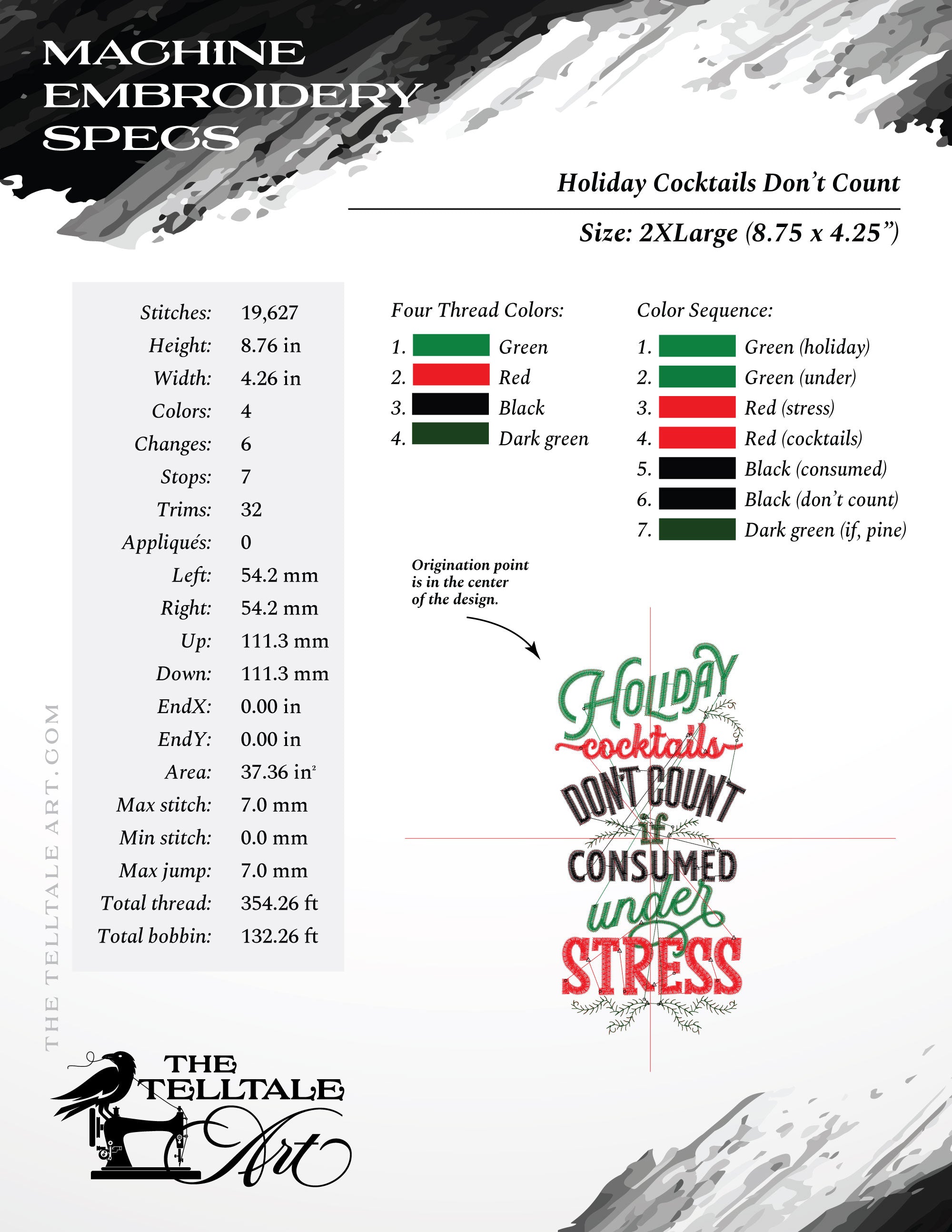 Holiday Cocktails Don’t Count Under Stress – Seven Sizes 4 to 11 Inches Tall