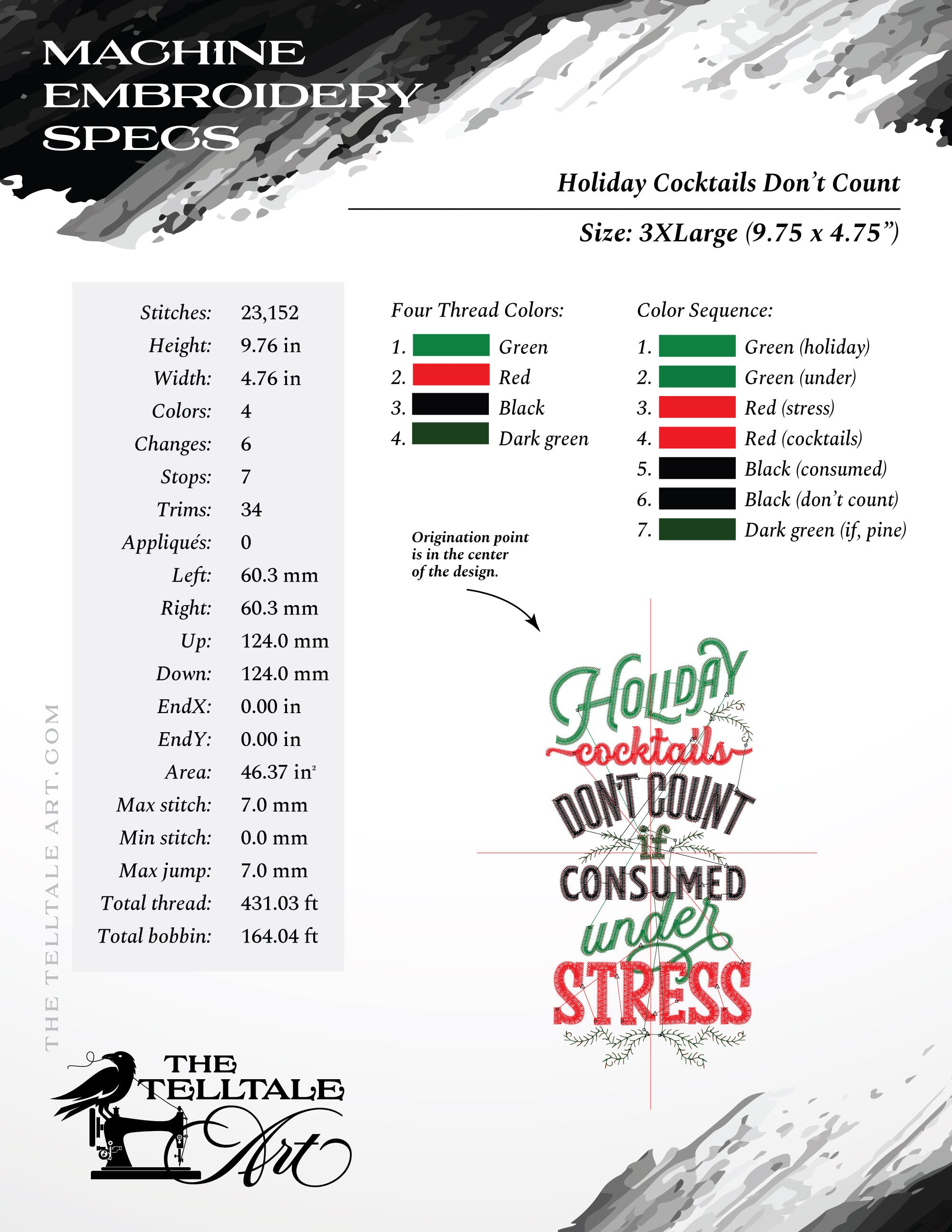 Holiday Cocktails Don’t Count Under Stress – Seven Sizes 4 to 11 Inches Tall