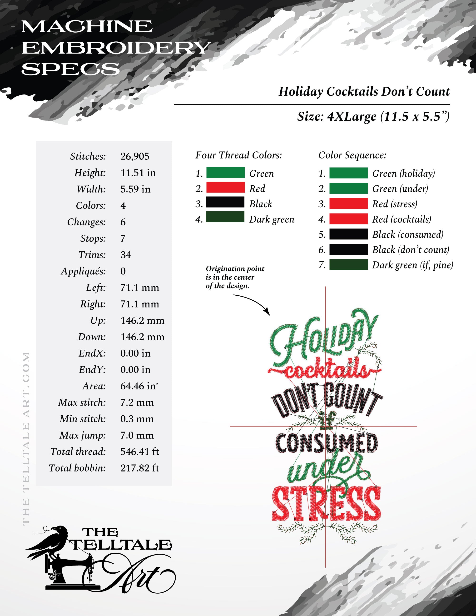 Holiday Cocktails Don’t Count Under Stress – Seven Sizes 4 to 11 Inches Tall