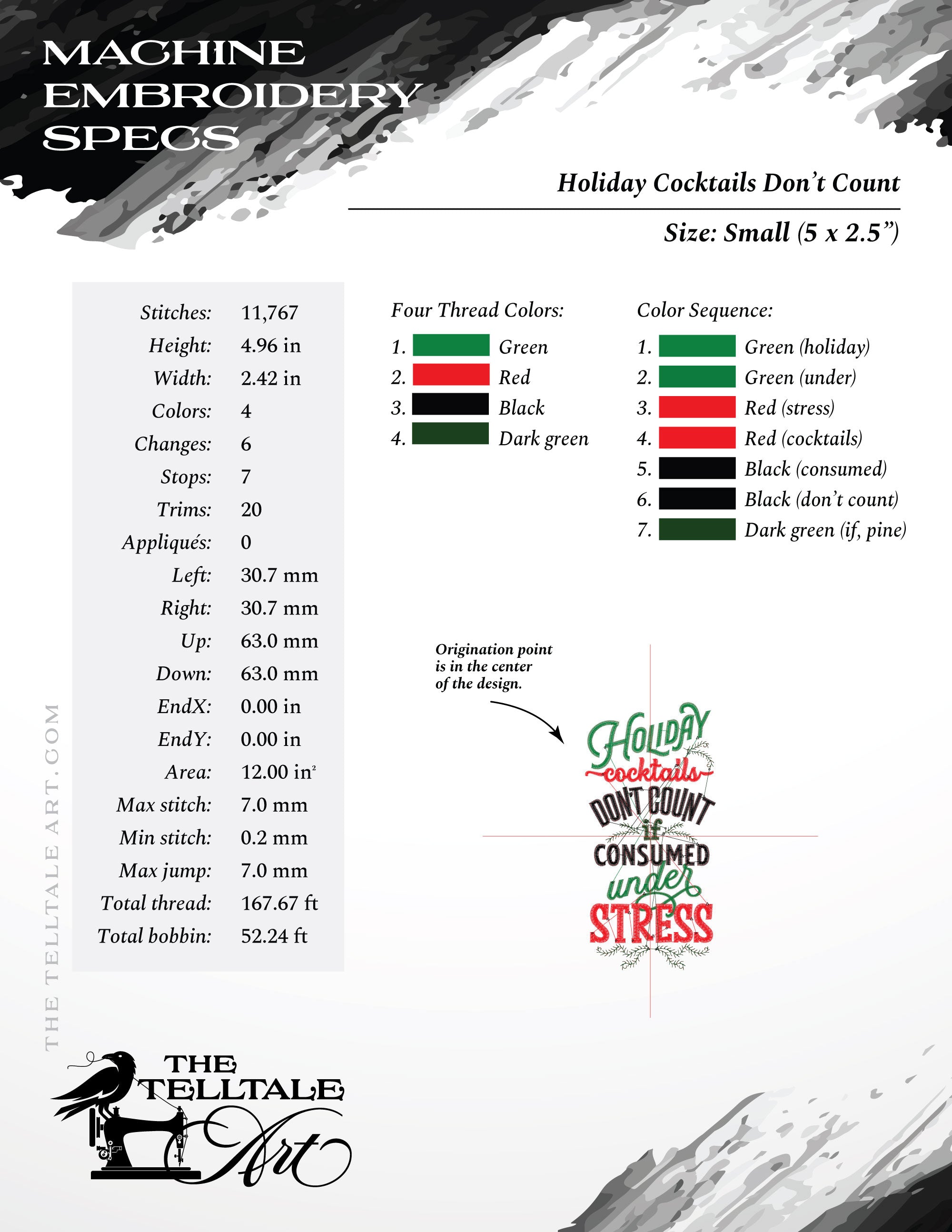 Holiday Cocktails Don’t Count Under Stress – Seven Sizes 4 to 11 Inches Tall