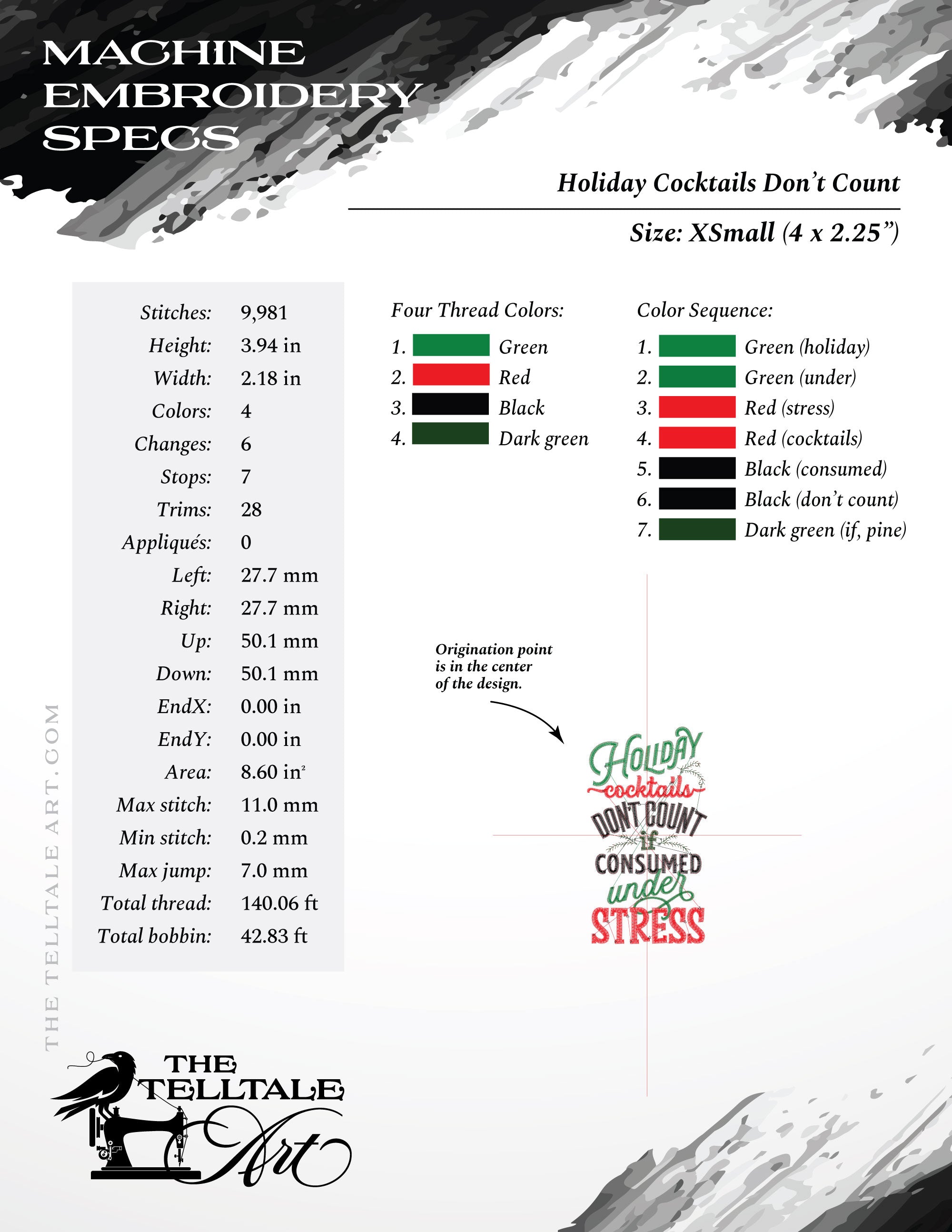 Holiday Cocktails Don’t Count Under Stress – Seven Sizes 4 to 11 Inches Tall