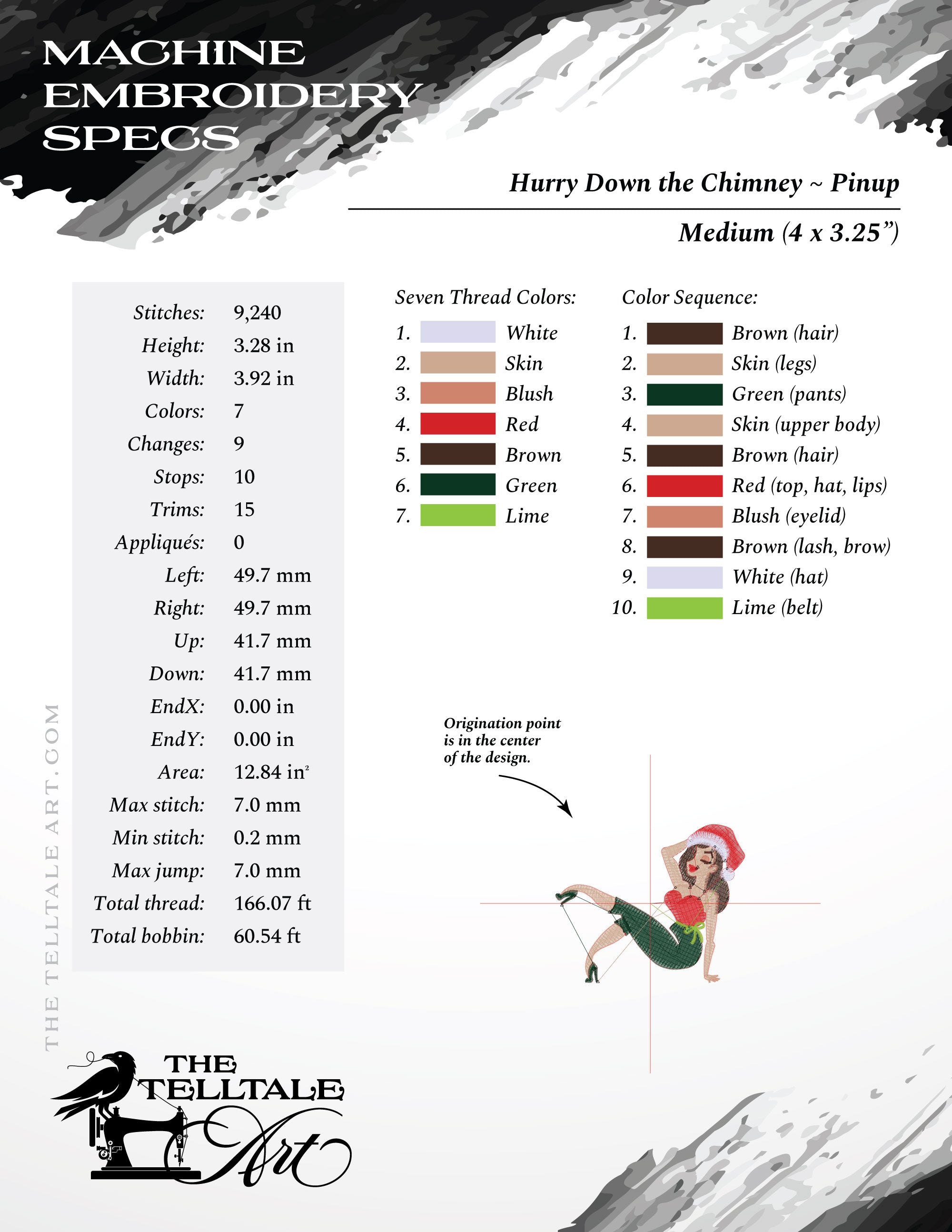 Hurry Down the Chimney Tonight – Six Sizes 5 to 10 Inches – Retro Pinup Christmas