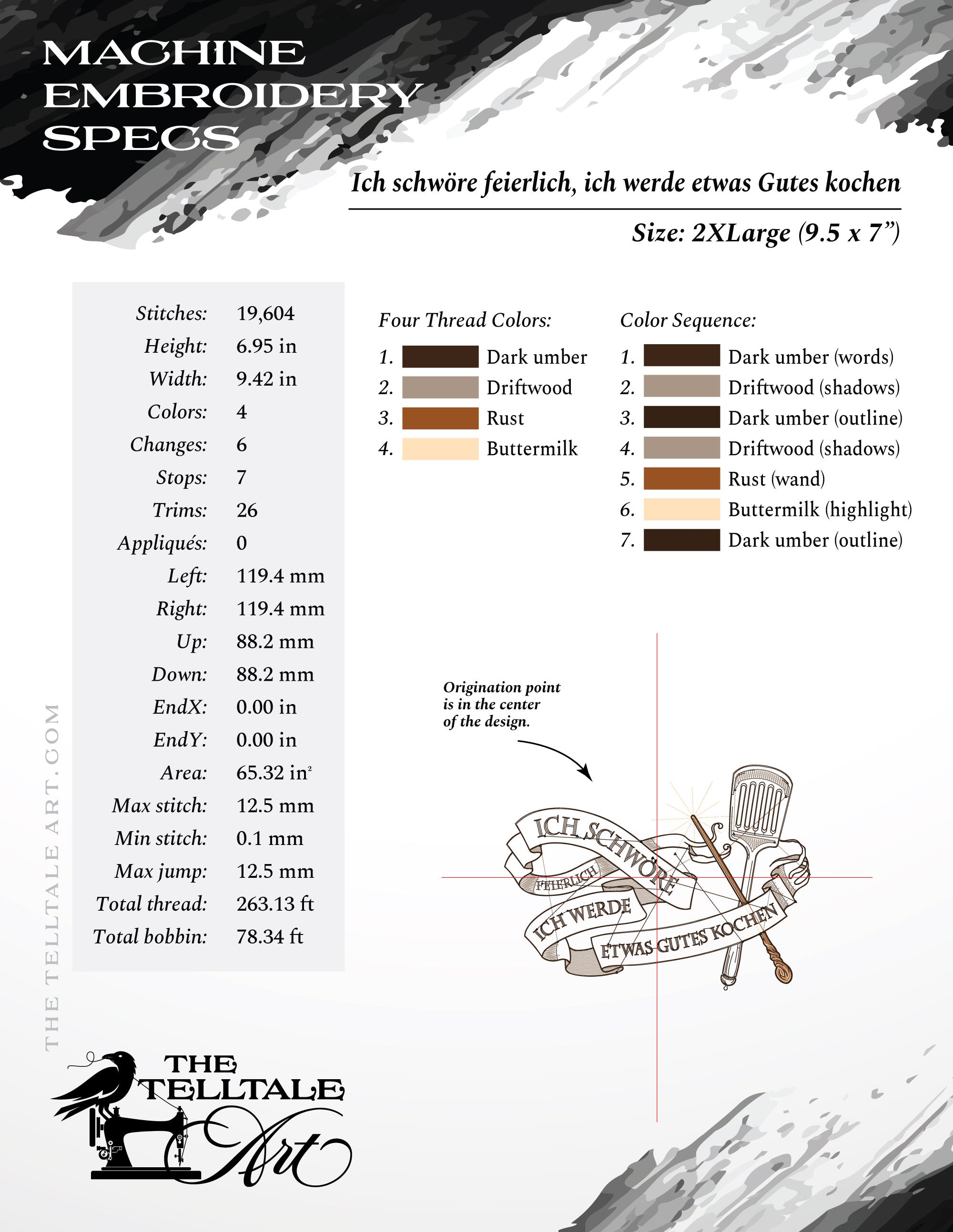 Ich Schwöre Feierlich, Ich Werde Etwas Gutes Kochen – Seven Sizes 6 to 12 Inches