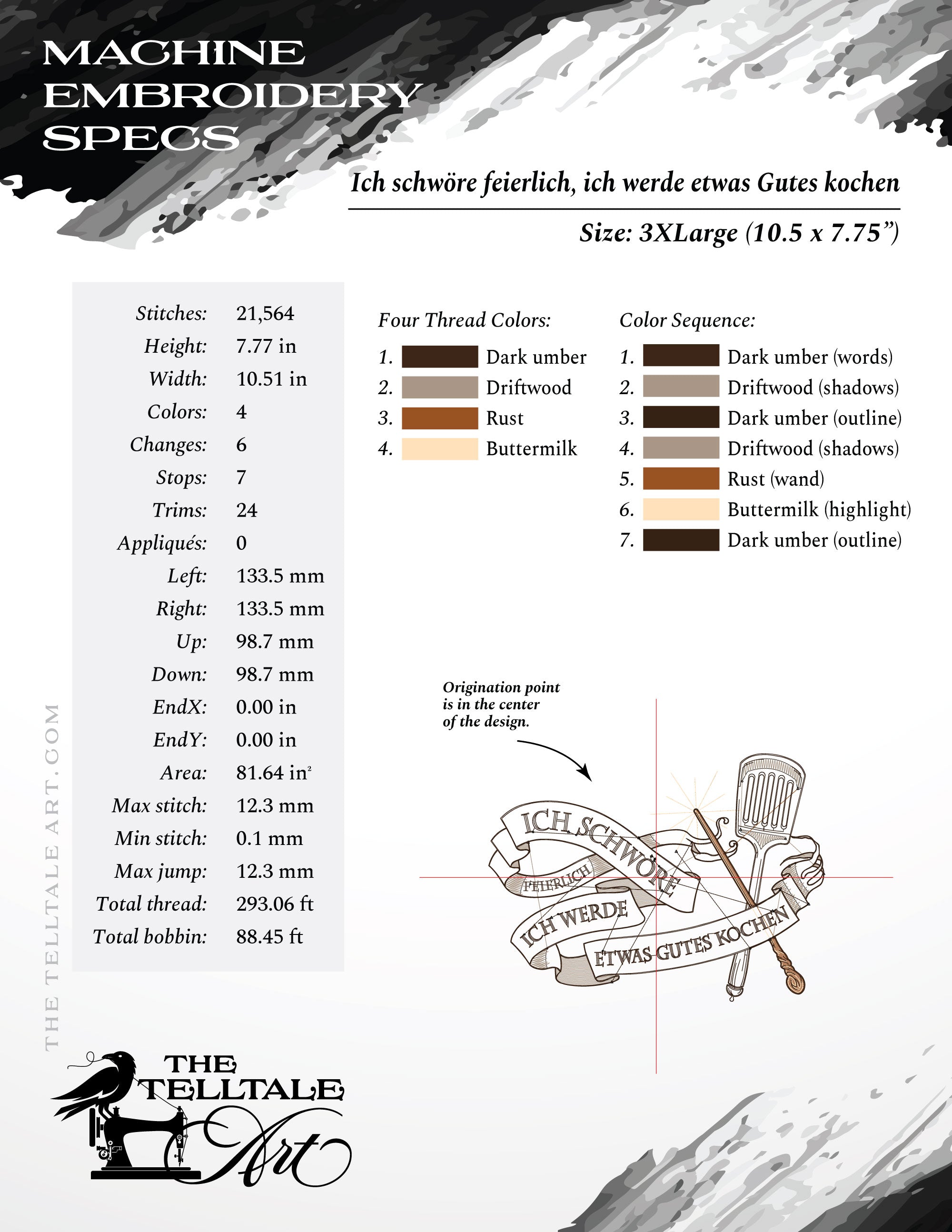 Ich Schwöre Feierlich, Ich Werde Etwas Gutes Kochen – Seven Sizes 6 to 12 Inches