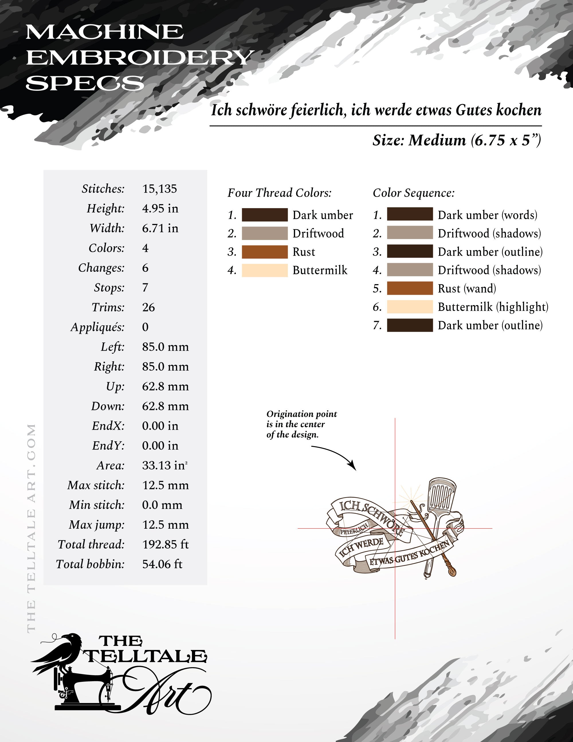 Ich Schwöre Feierlich, Ich Werde Etwas Gutes Kochen – Seven Sizes 6 to 12 Inches