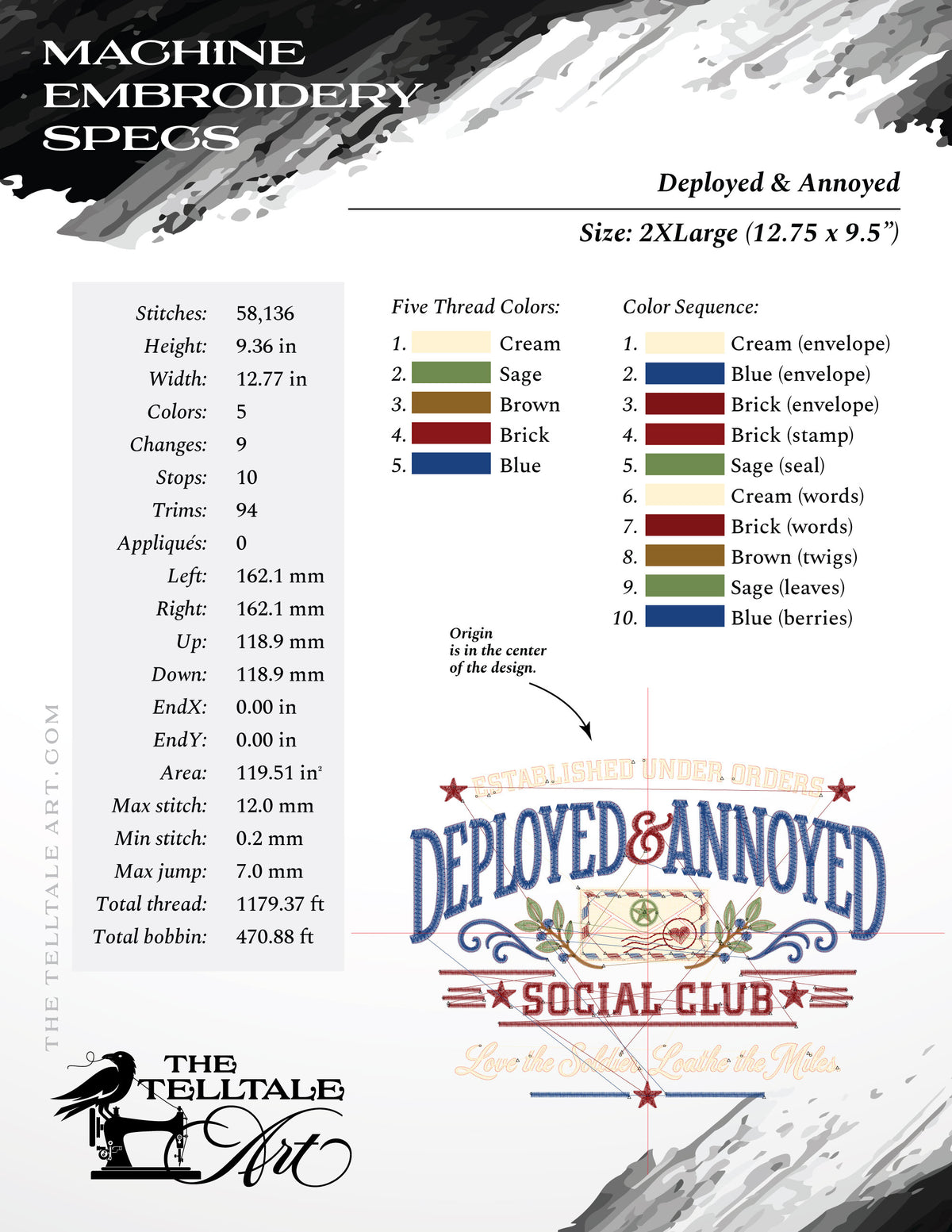 Deployed & Annoyed Social Club – Five Sizes 7 to 13 Inches – Military Spouse & Family Humor