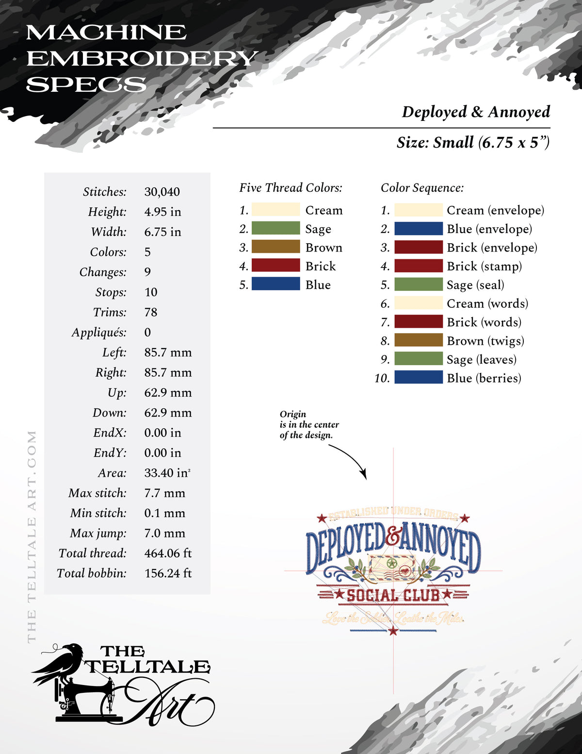 Deployed & Annoyed Social Club – Five Sizes 7 to 13 Inches – Military Spouse & Family Humor