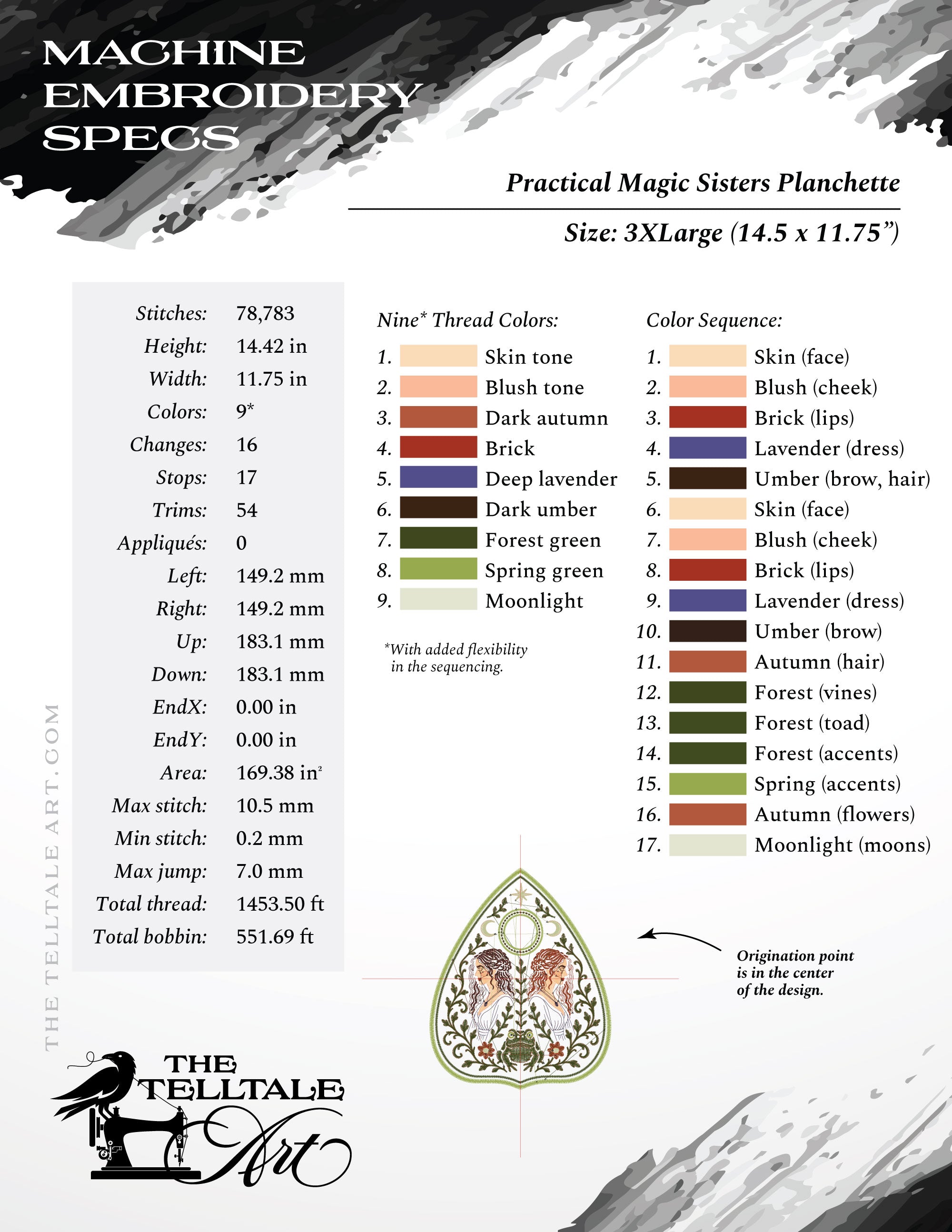 Owens Sisters Planchette – Six Sizes 6 to 12 Inches – Practical Magic Inspired