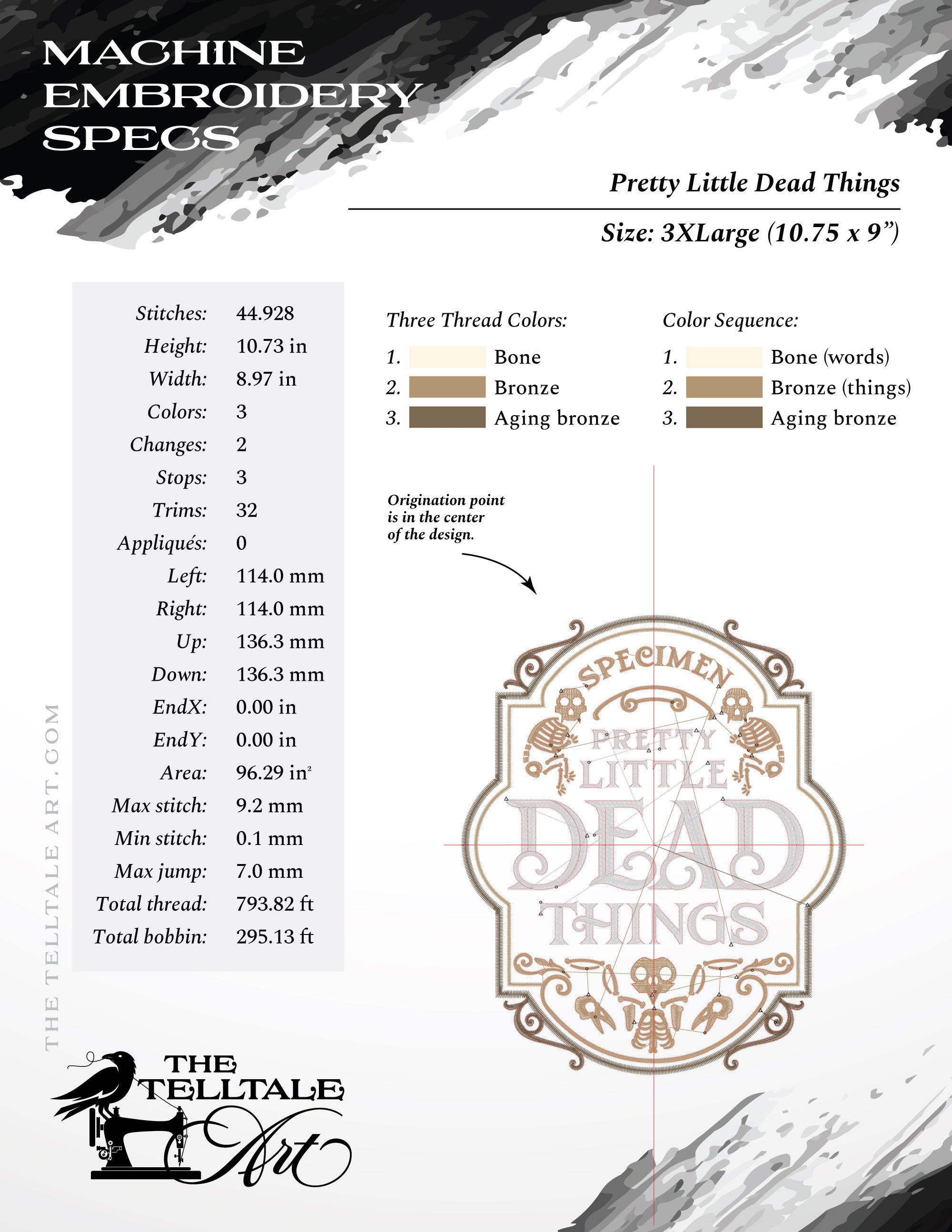 Pretty Little Dead Things – Vaudeville-Style Gothic Sign – Six Sizes 5 to 10 Inches