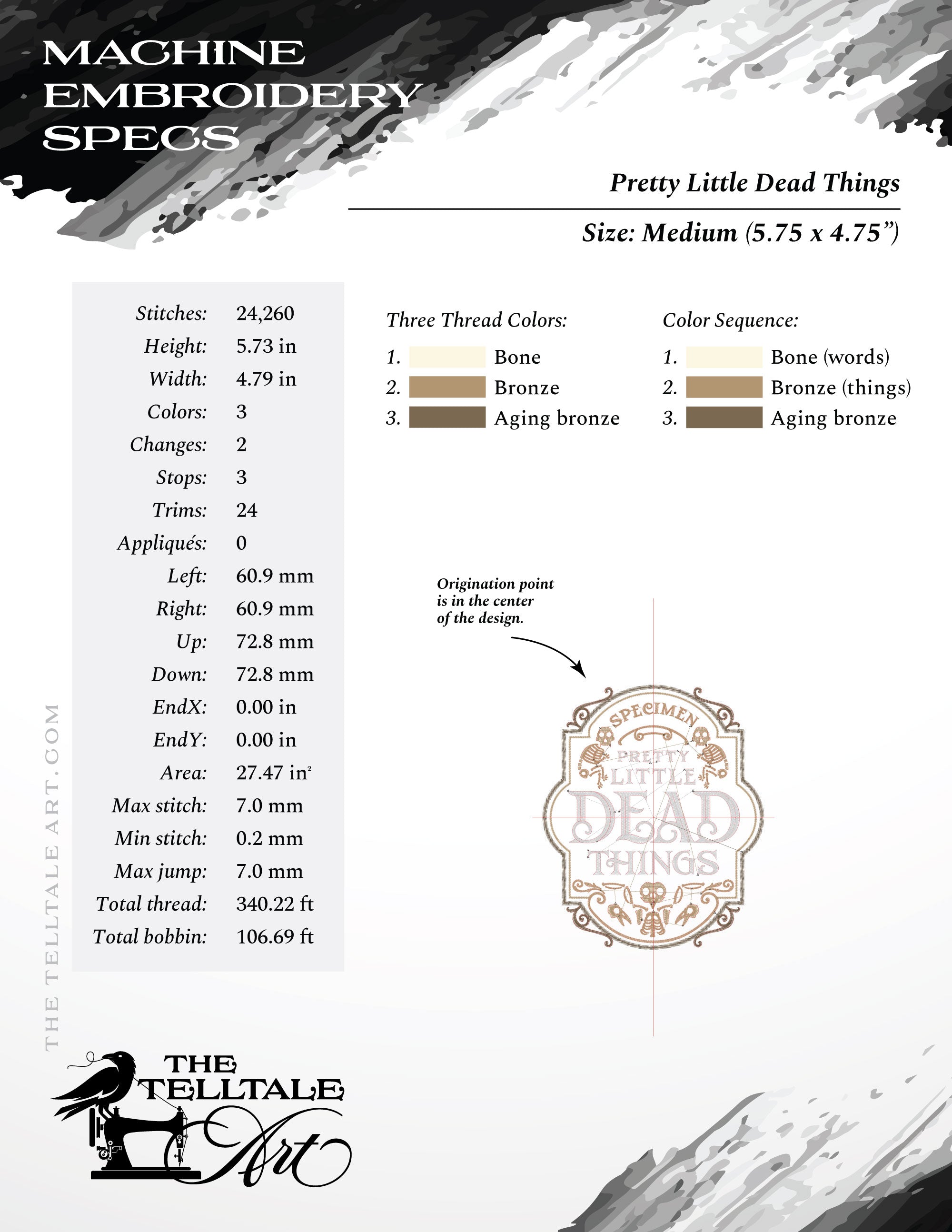 Pretty Little Dead Things – Vaudeville-Style Gothic Sign – Six Sizes 5 to 10 Inches