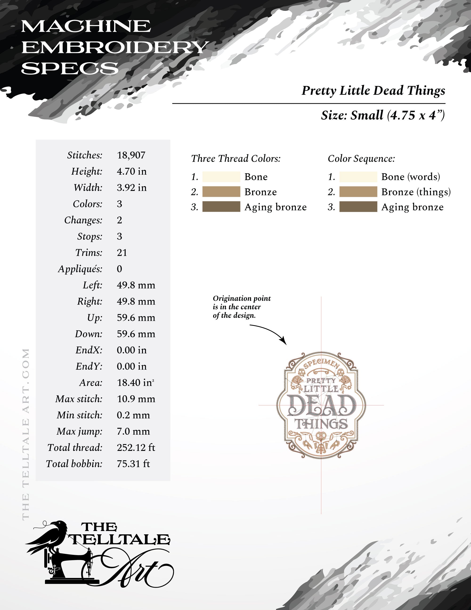 Pretty Little Dead Things – Vaudeville-Style Gothic Sign – Six Sizes 5 to 10 Inches