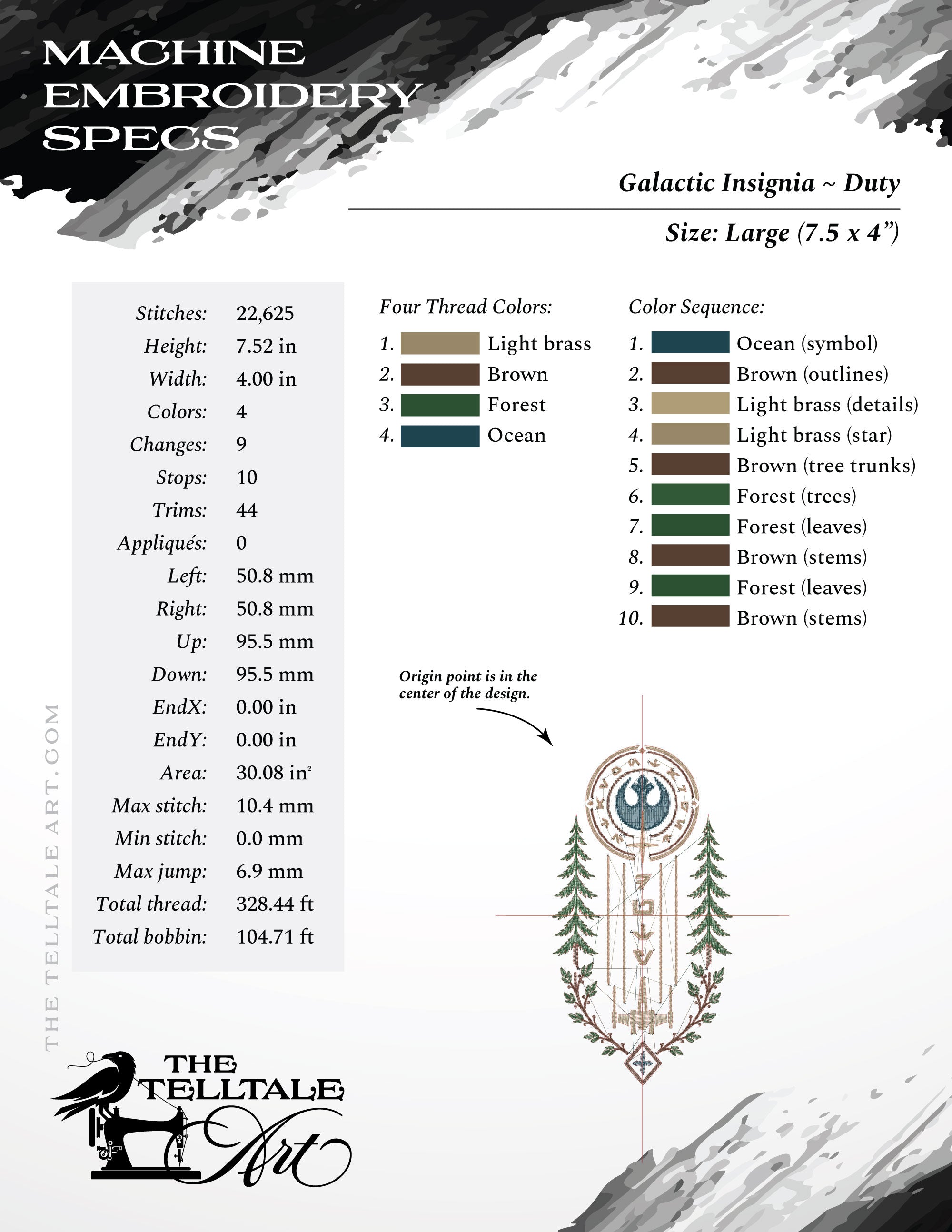 Galactic "Duty" Rebel Insignia – Fictional Crest – Seven Sizes 6 to 16 Inches Tall