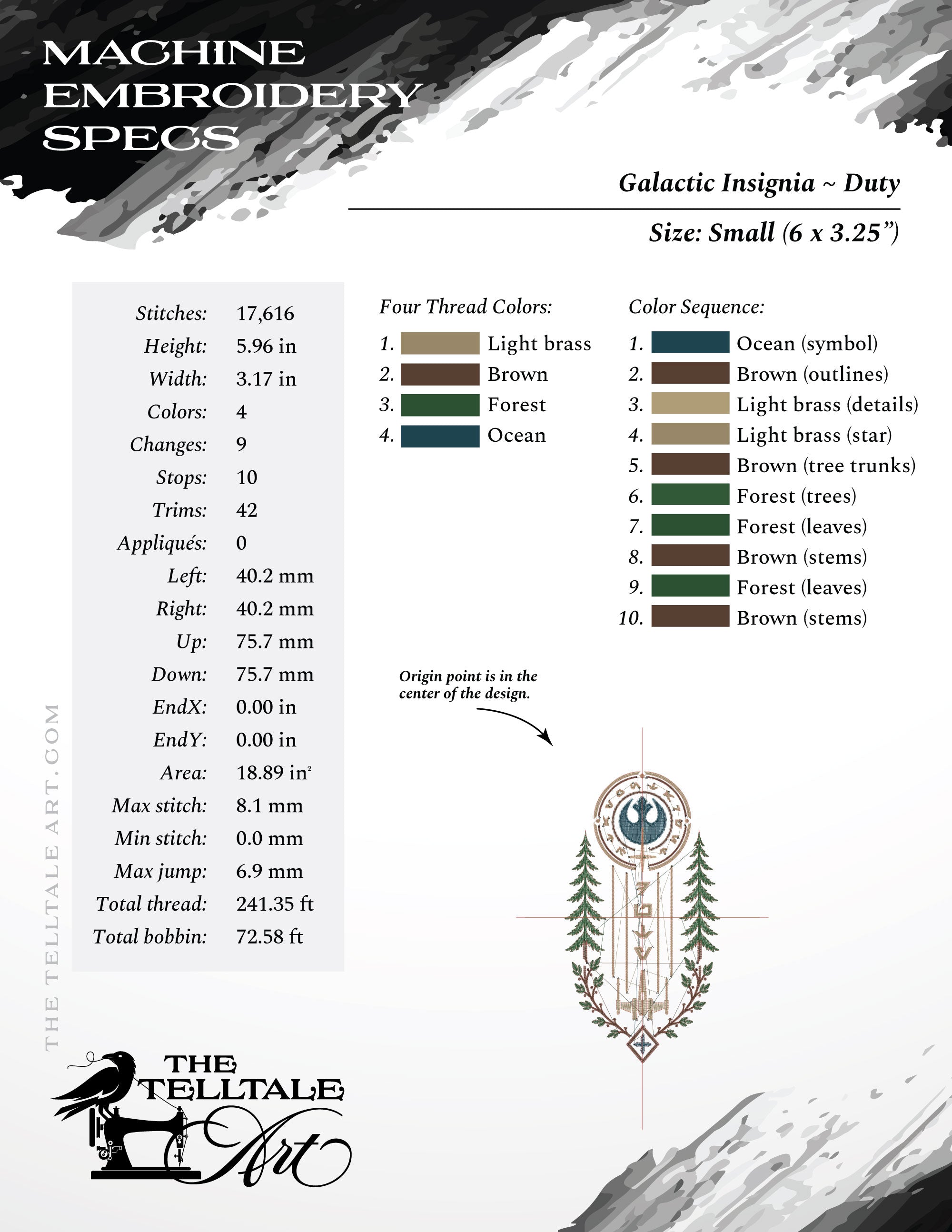 Galactic "Duty" Rebel Insignia – Fictional Crest – Seven Sizes 6 to 16 Inches Tall