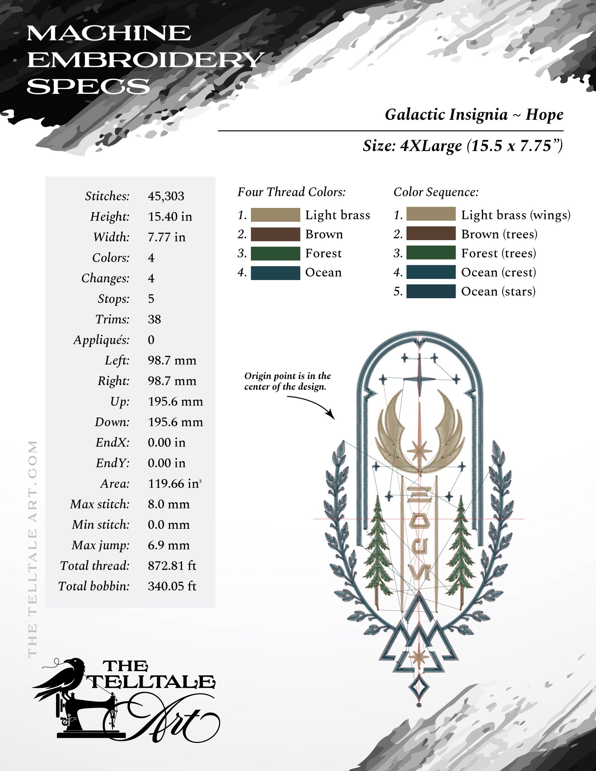 Galactic "Hope" Rebel Insignia – Fictional Crest – Seven Sizes 6 to 16 Inches Tall