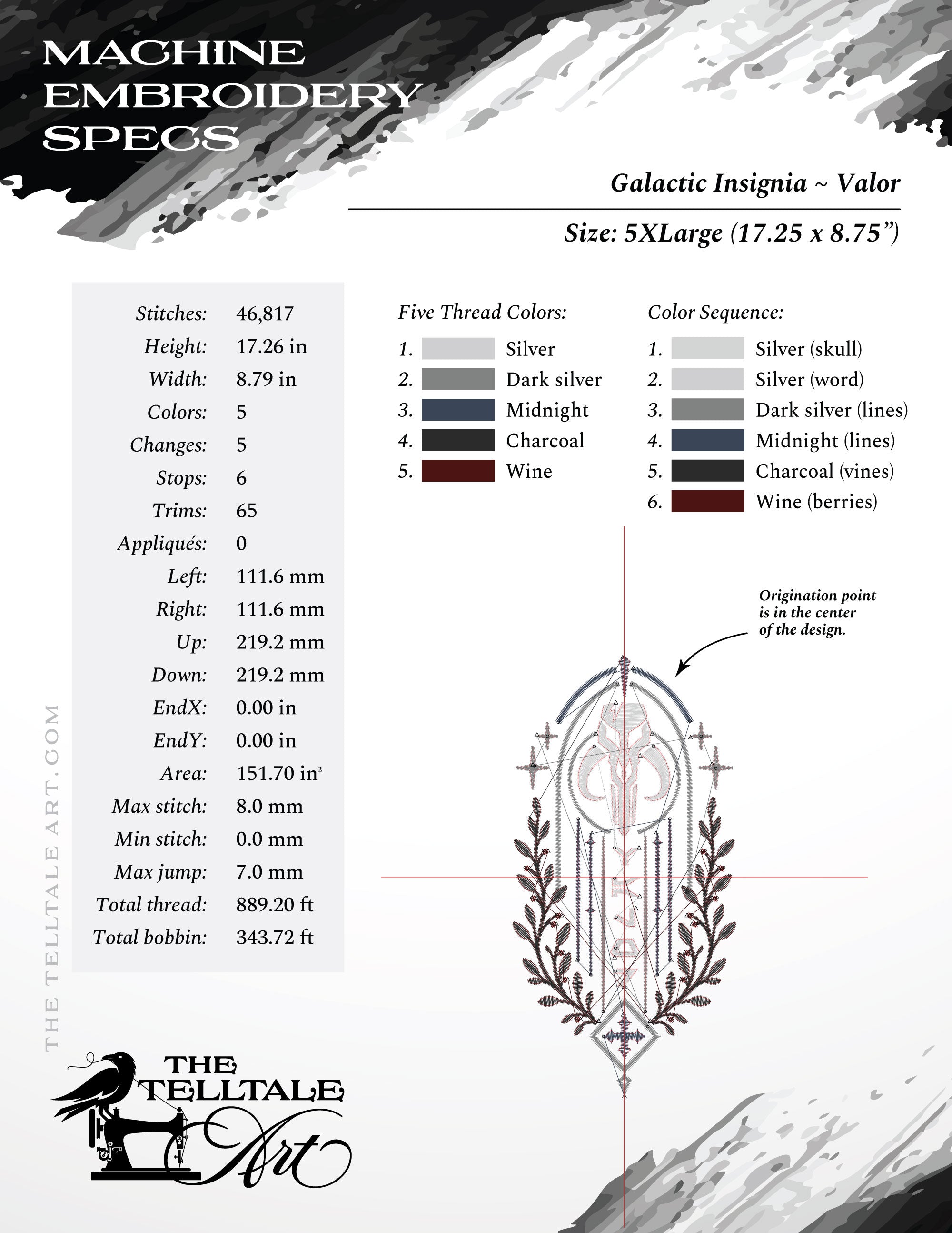 Galactic Valor Insignia – Fictional Galactic Warrior Crest – Sizes 5 to 18 Inches Tall
