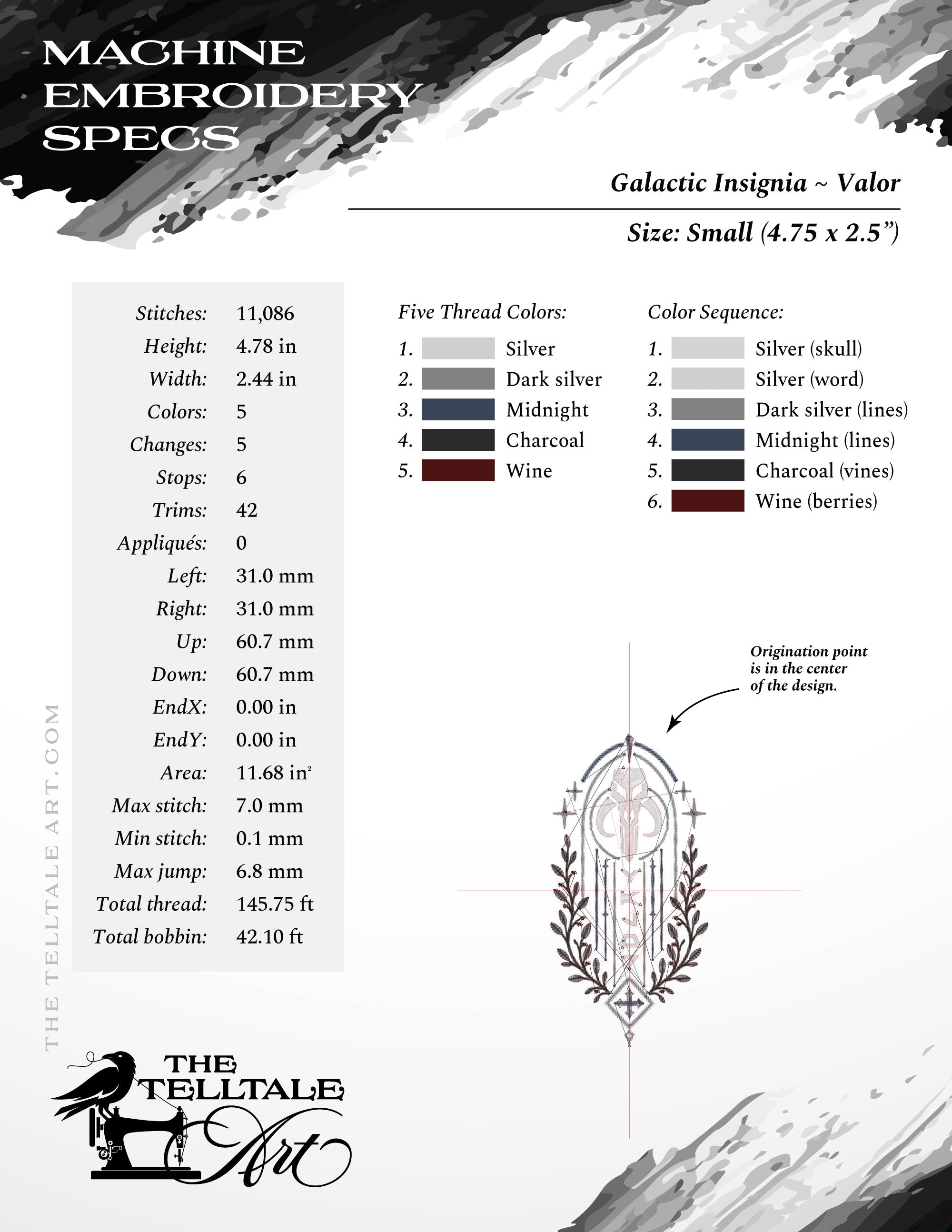 Galactic Valor Insignia – Fictional Galactic Warrior Crest – Sizes 5 to 18 Inches Tall